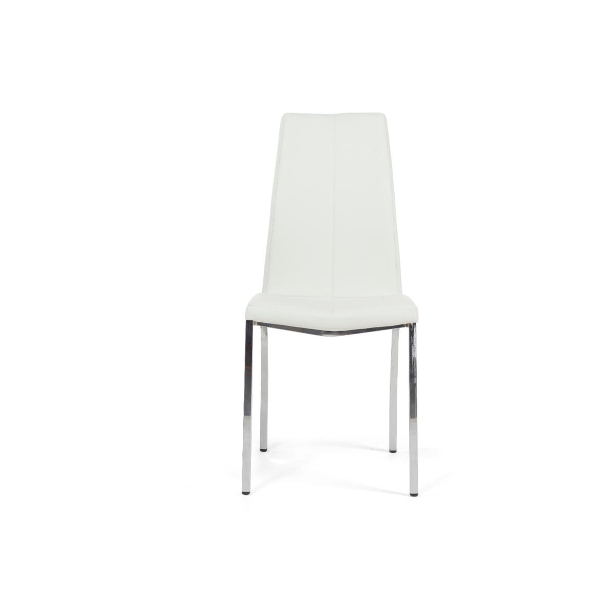 Marco Ivory White Faux Leather Dining Chairs – image 10