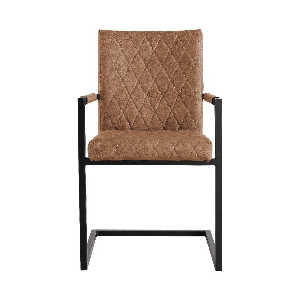 Kylo Tan Diamond Stitch Carver Chairs - Tan, 2 Chairs – image 2