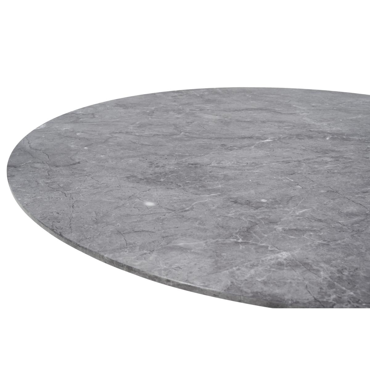 Carter 120cm Round Grey Marble Table with Calgary Velvet Chairs - Blue, 4 Chairs – image 8