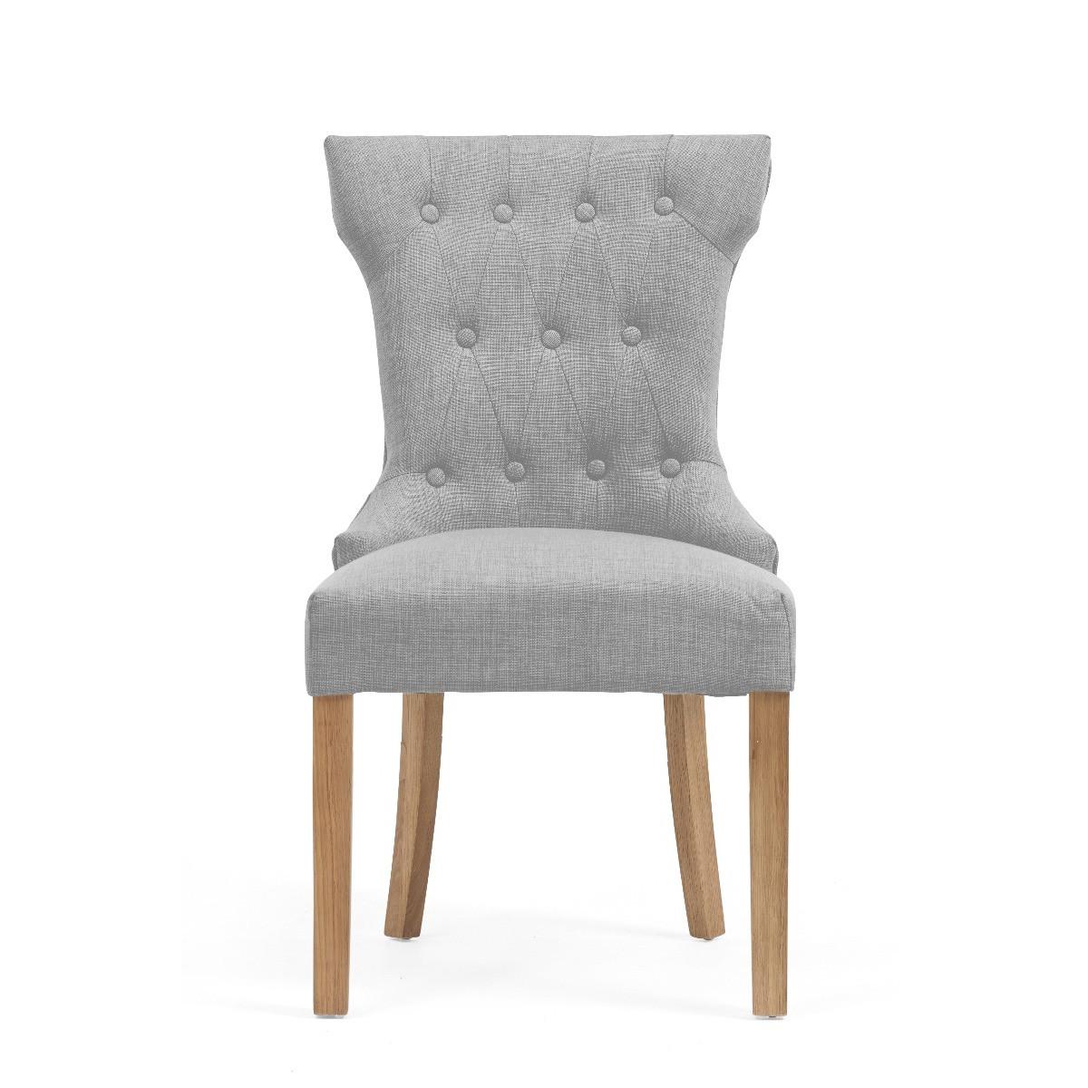 Camille Grey Fabric Dining Chairs - Grey – image 2