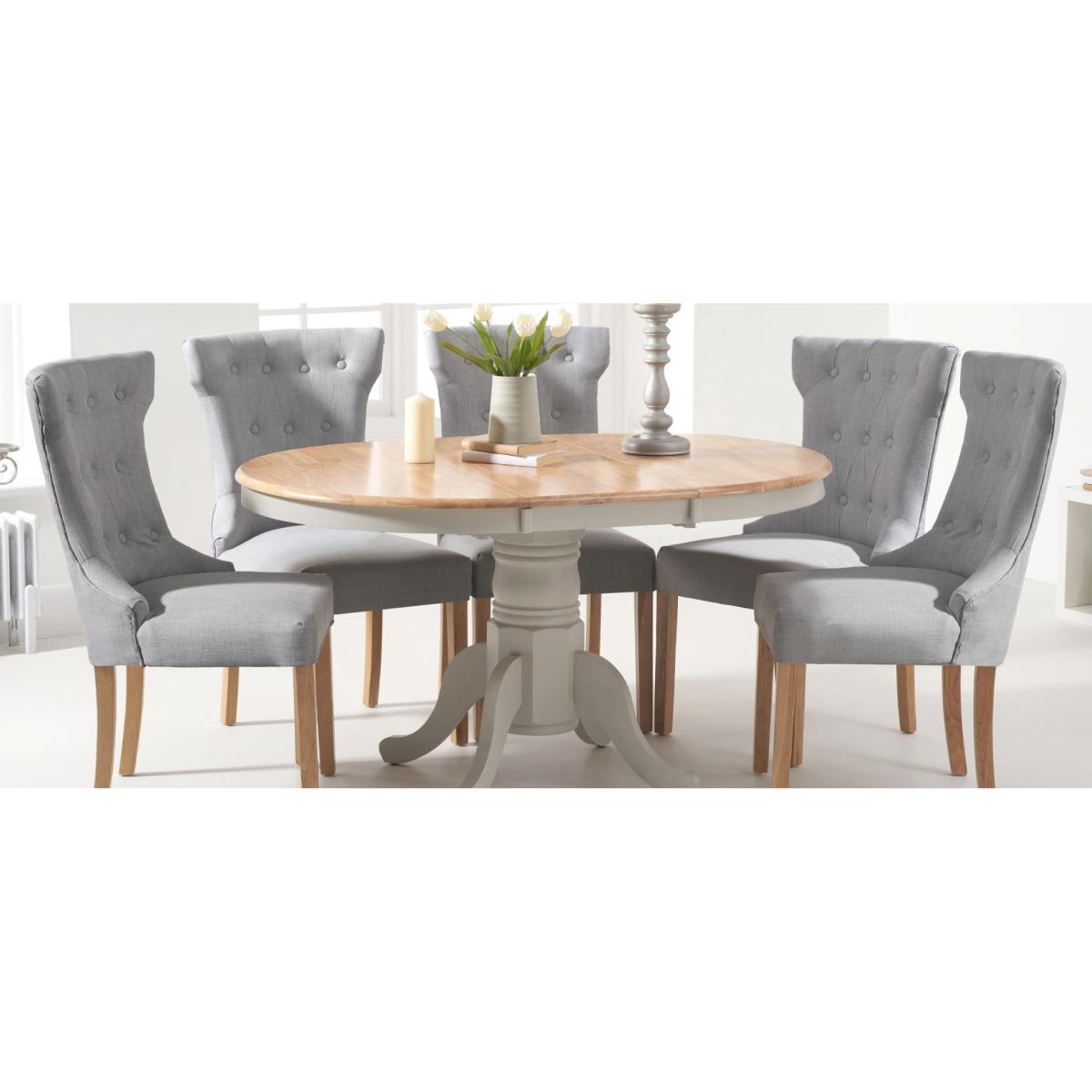 Camille Grey Fabric Dining Chairs - Grey – image 3