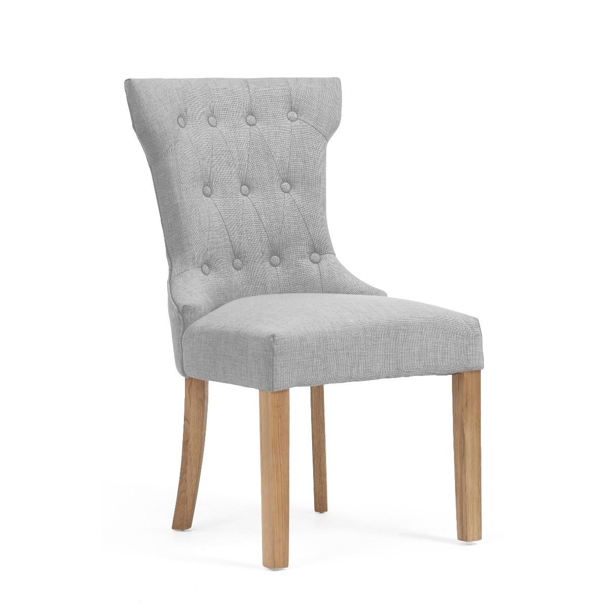 Camille Grey Fabric Dining Chairs - Grey – image 4