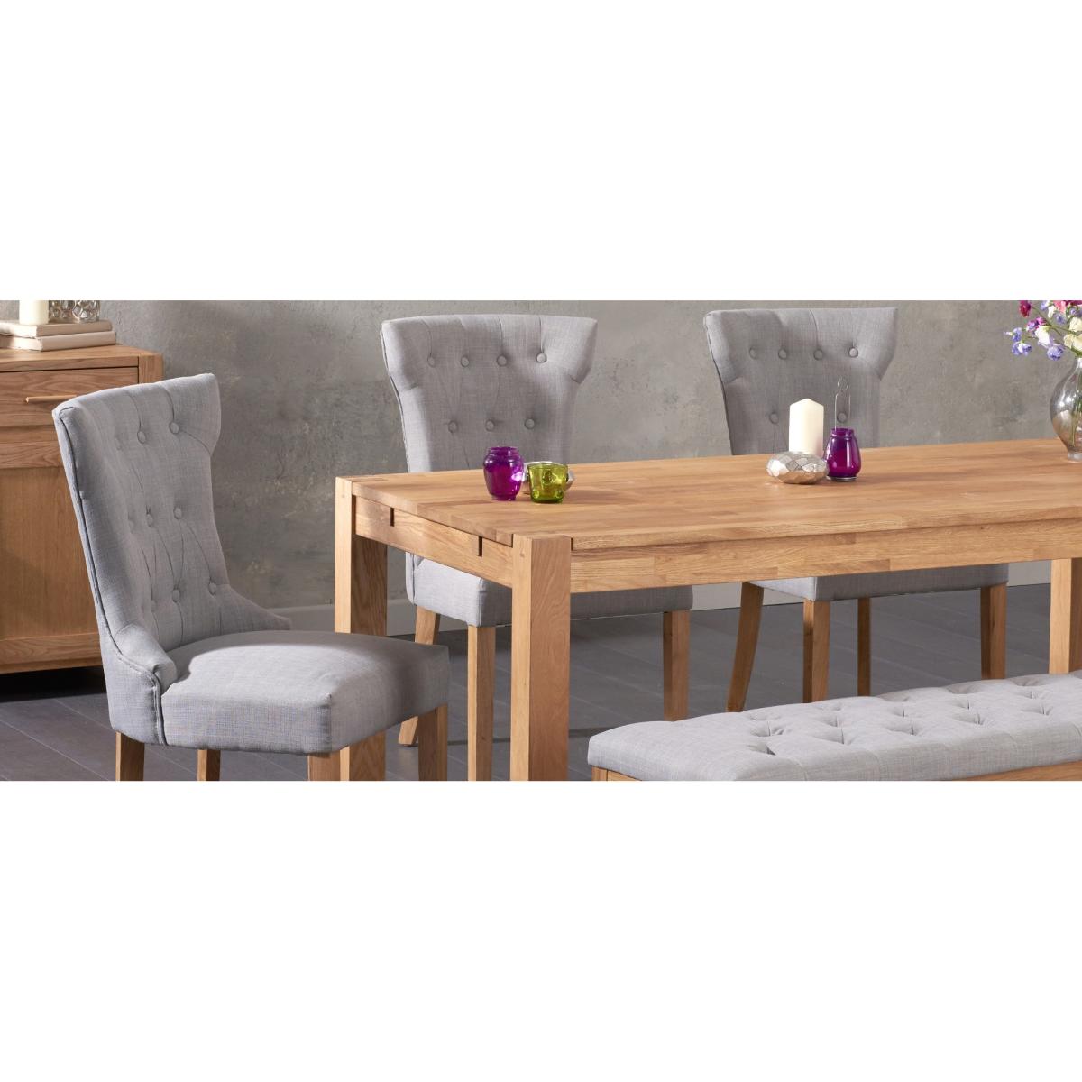 Camille Grey Fabric Dining Chairs - Grey – image 5