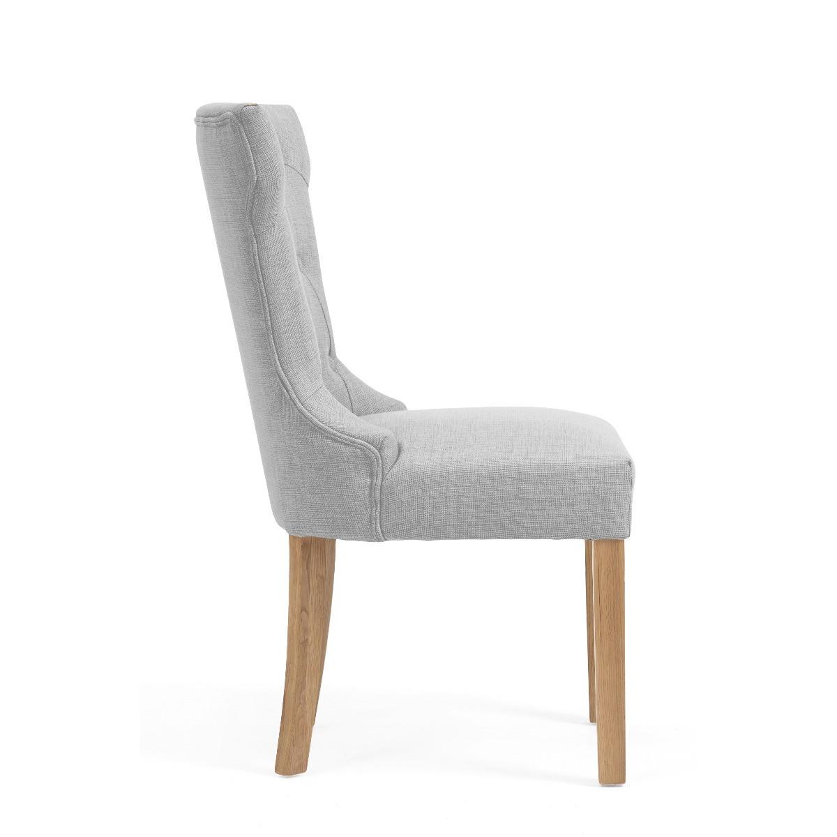 Camille Grey Fabric Dining Chairs - Grey – image 6