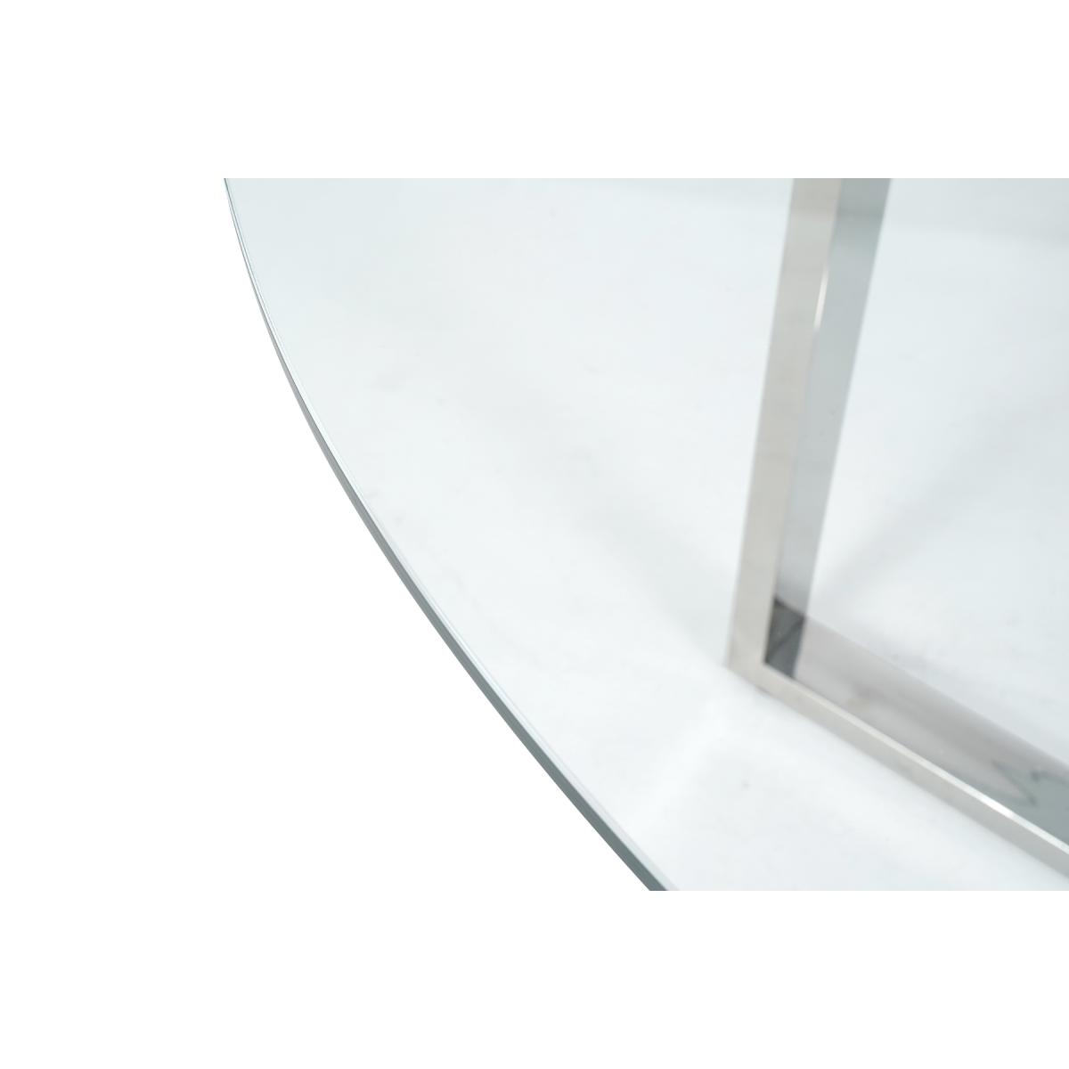 Vaso 120cm Round Glass Dining Table with Calgary Chairs - Grey, 4 Chairs – image 16