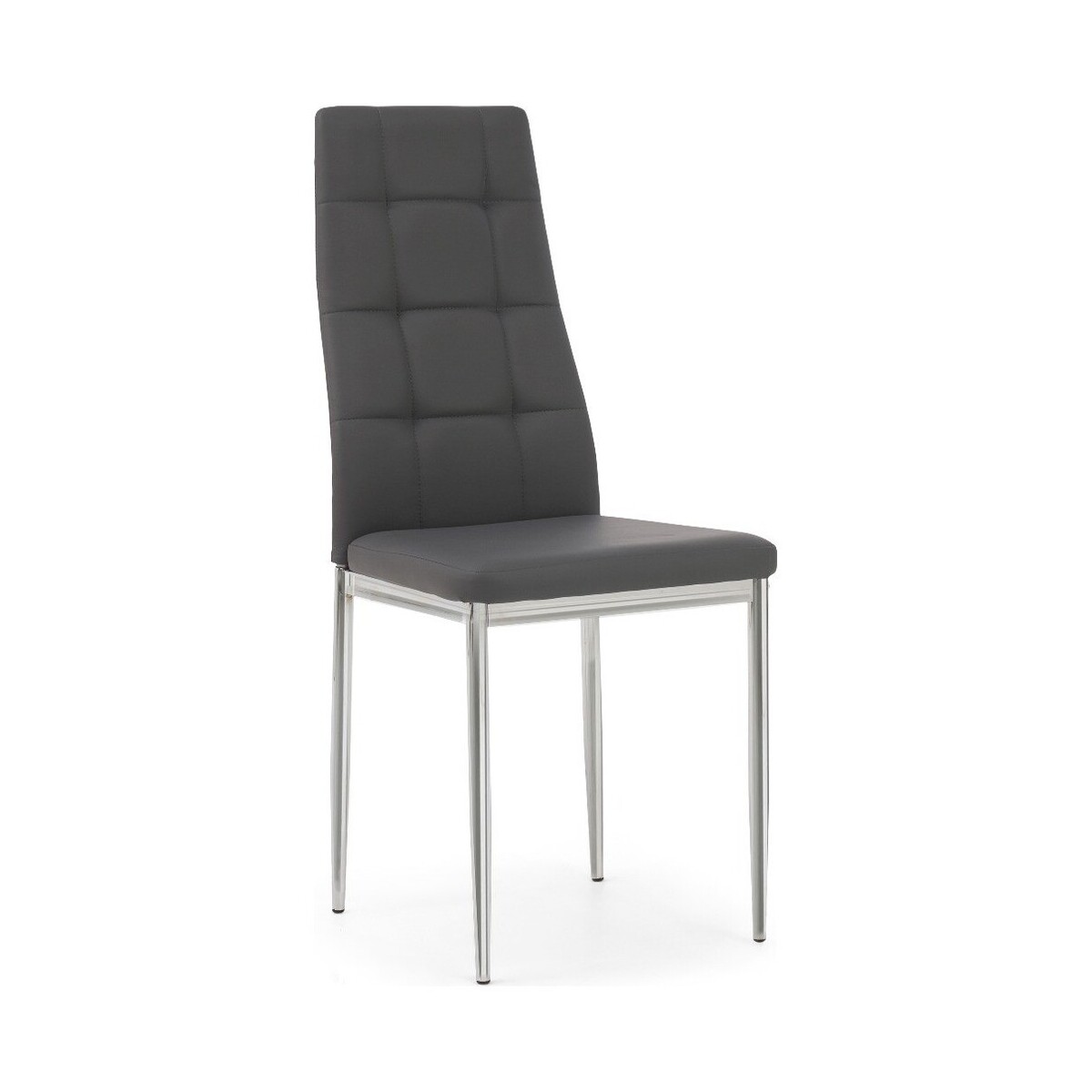 Catalina Grey Faux Leather Dining Chairs - Grey, 2 Chairs – image 1