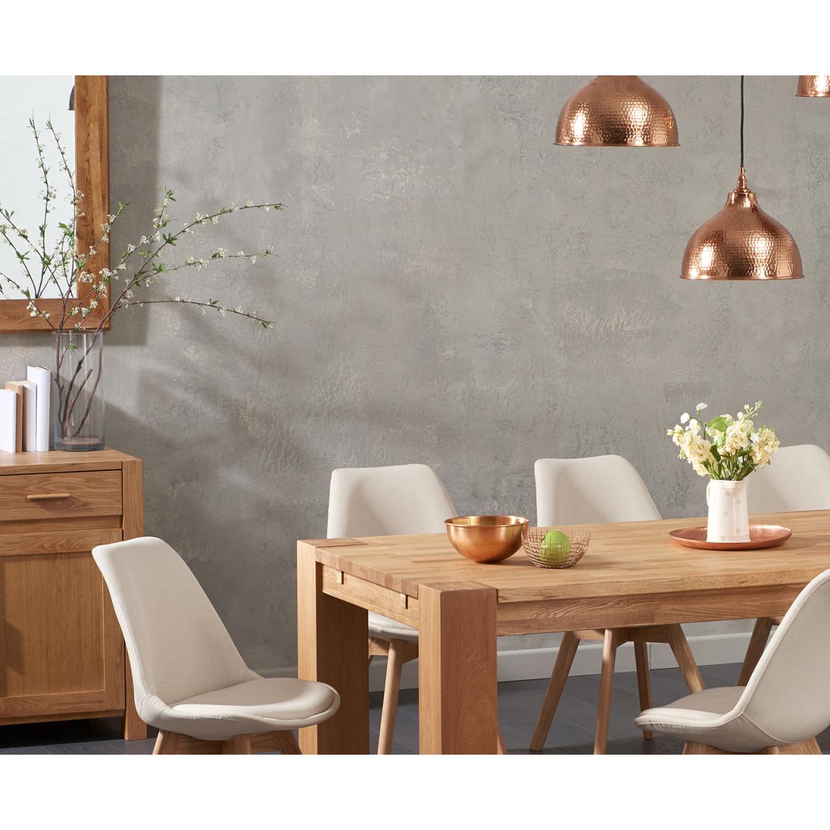 Madrid 200cm Oak Dining Table with Duke Fabric Chairs – image 2