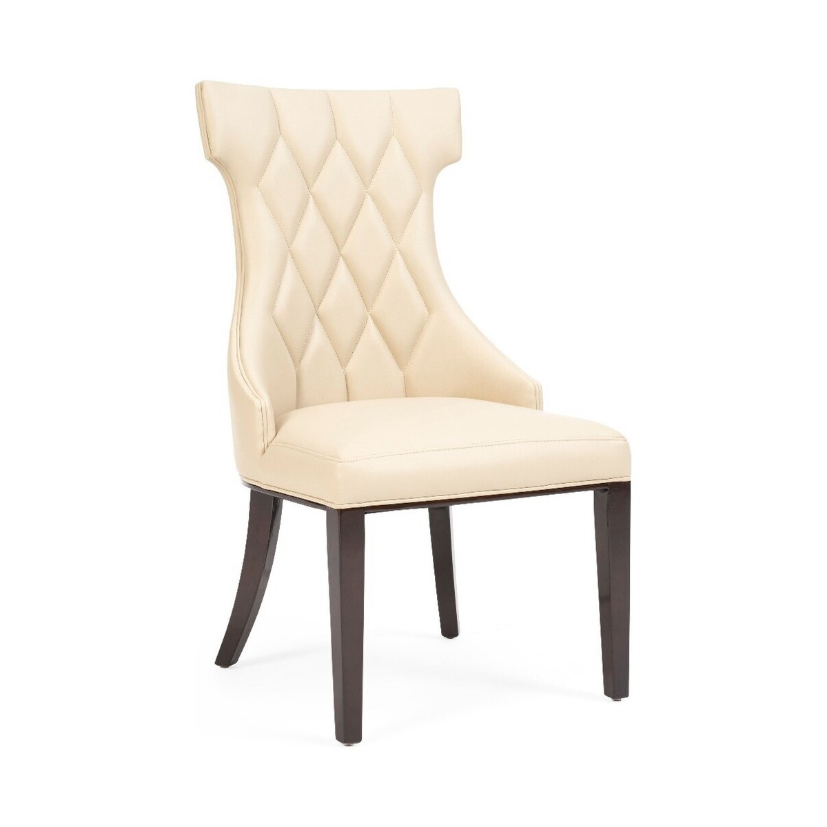 Freya Cream Faux Leather Dining Chairs – image 1