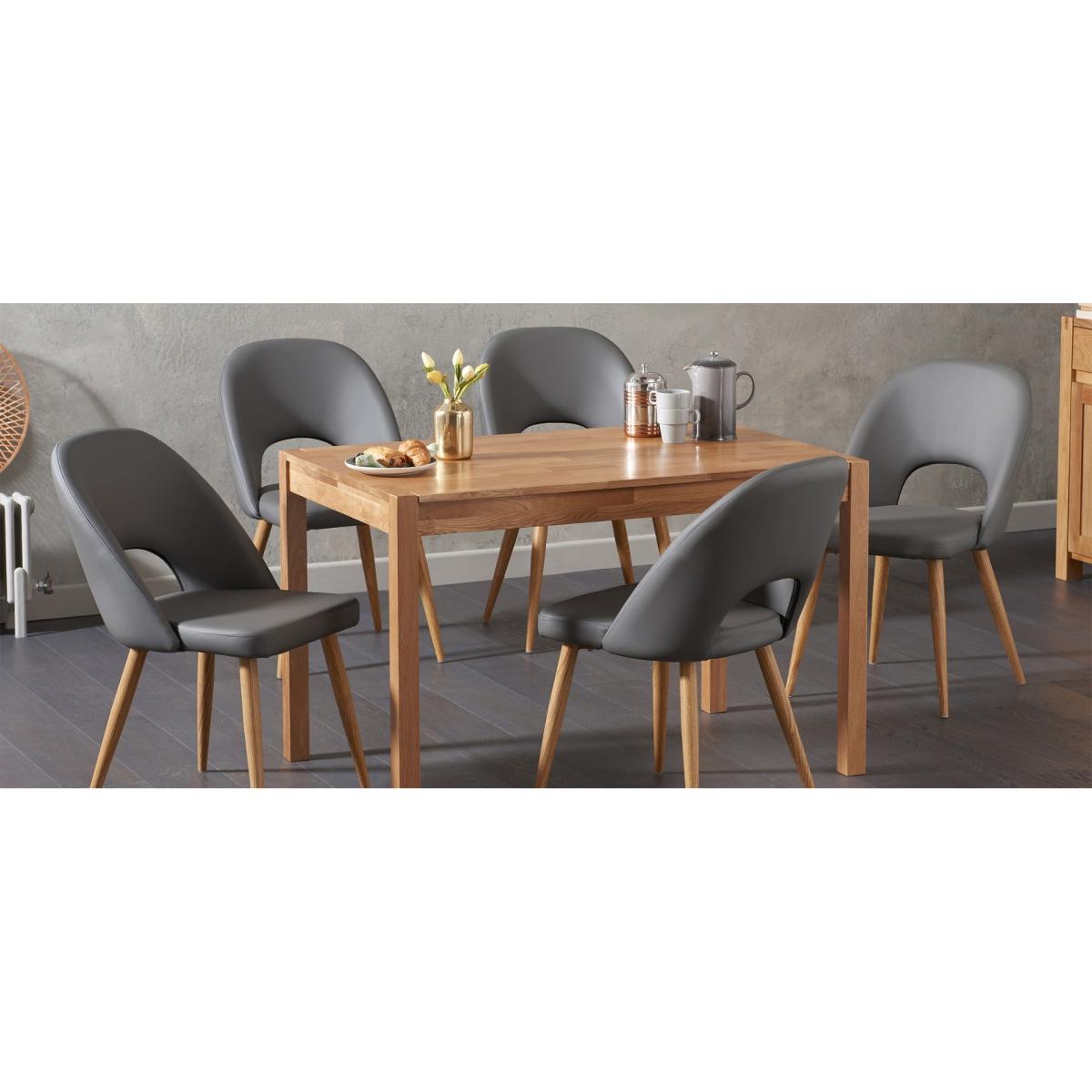 Halifax Grey Faux Leather Dining Chairs - Grey – image 4
