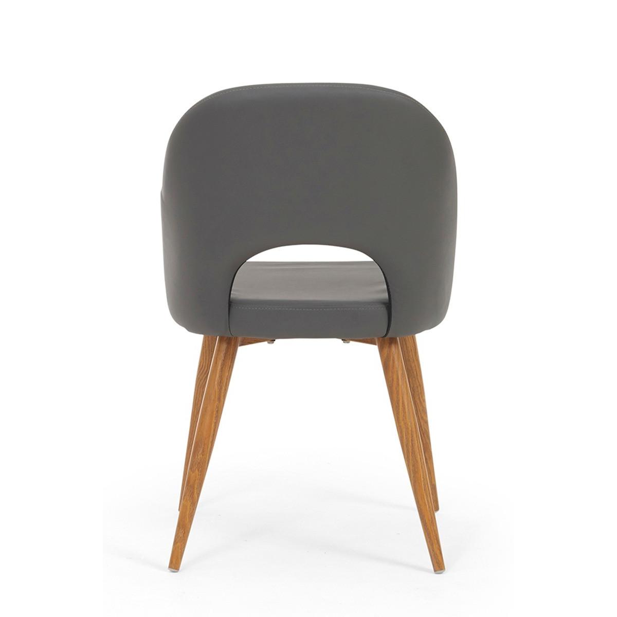 Halifax Grey Faux Leather Dining Chairs - Grey – image 9