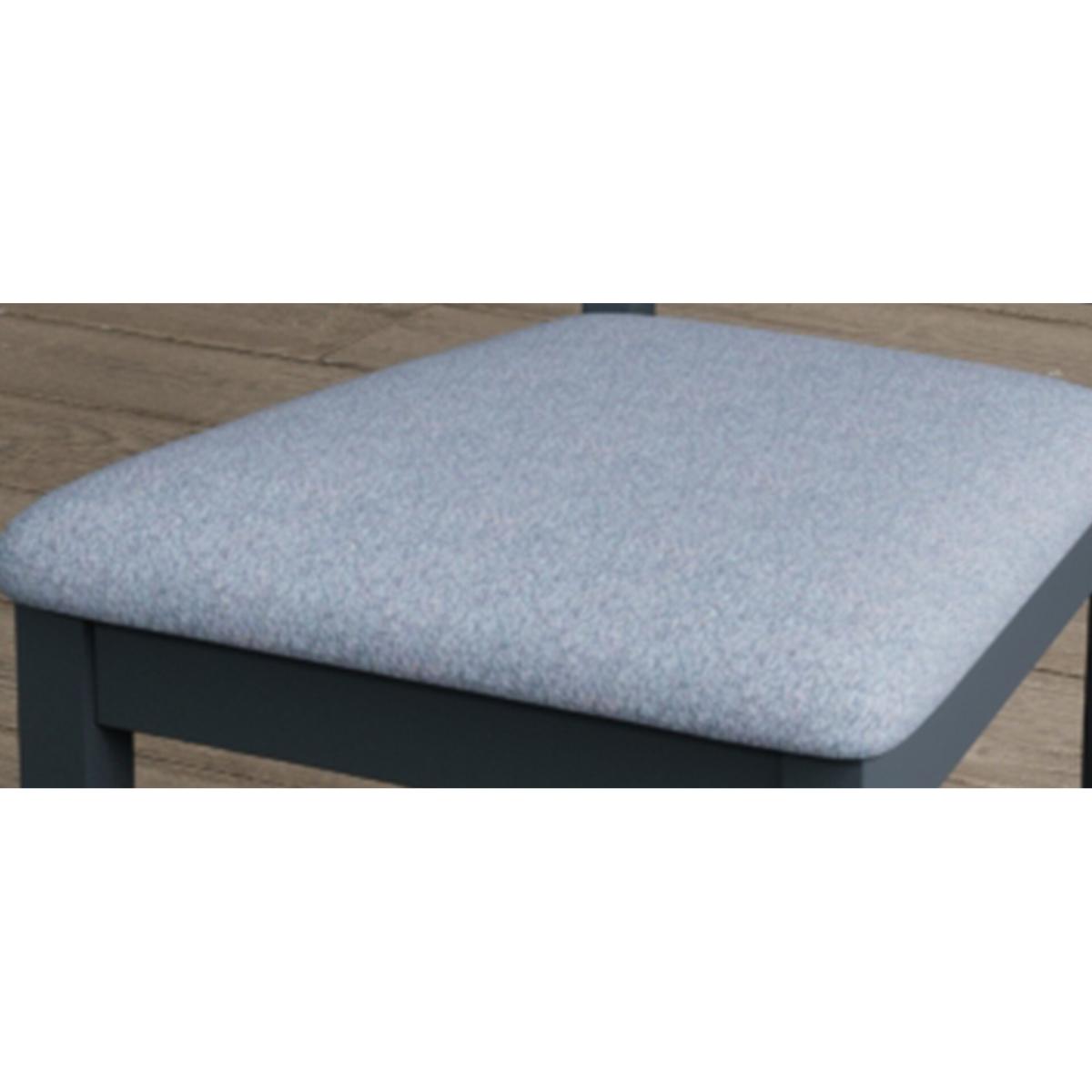 Hertford Dark Blue Dining Chairs with Sky Blue Fabric Seat Pad – image 9