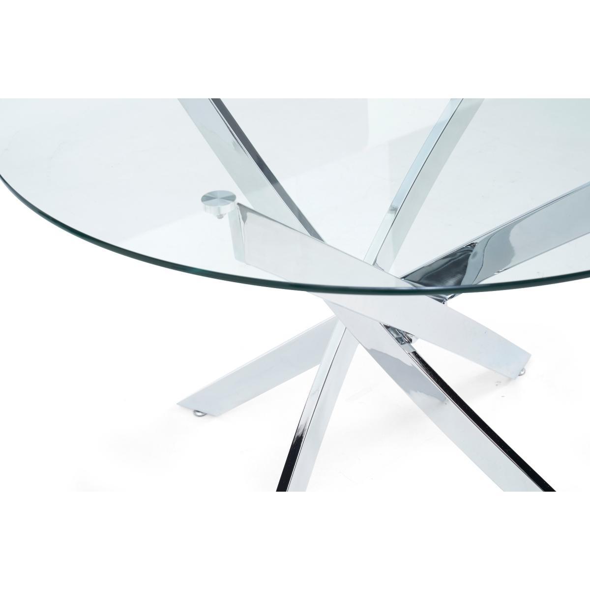 Denver 120cm Glass Dining Table with Lorin Chairs - White, 4 Chairs – image 16