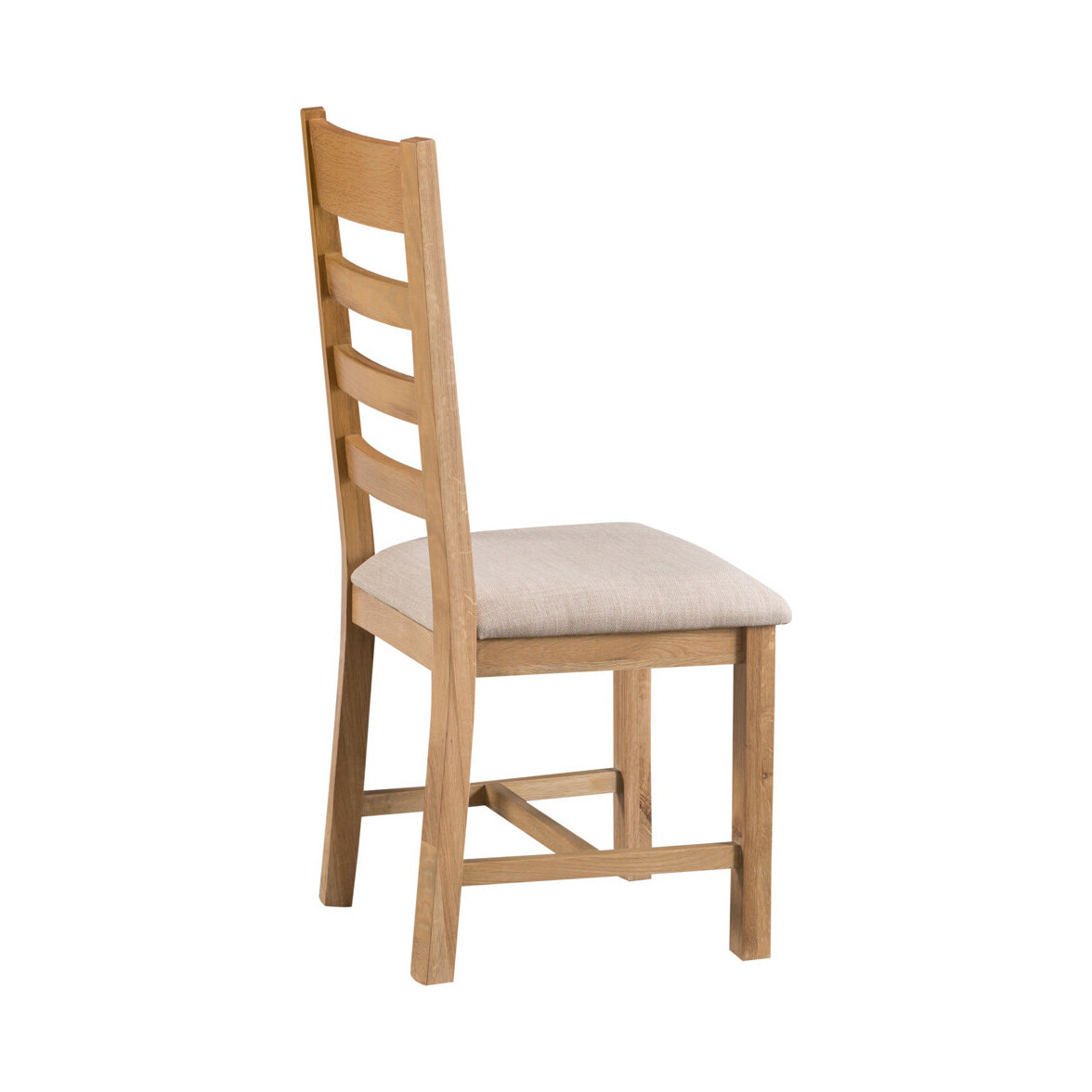 Sydney Upholstered Ladder Back Dining Chairs - Oak, 2 Chairs – image 2