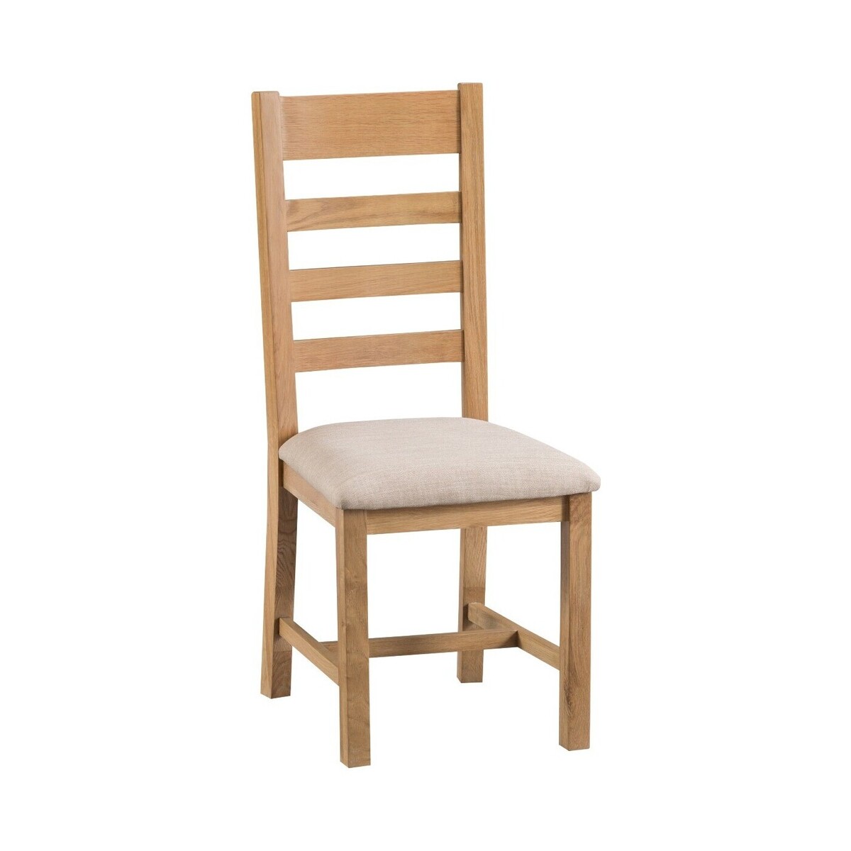 Sydney Upholstered Ladder Back Dining Chairs - Oak, 2 Chairs – image 1