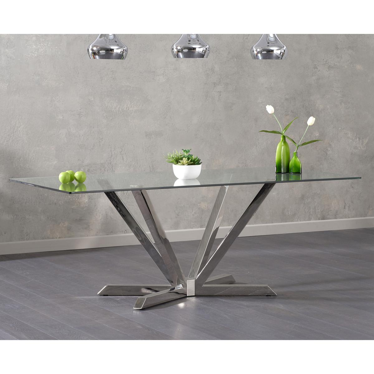 Reno 200cm Glass Dining Table with Cavello Chairs – image 3
