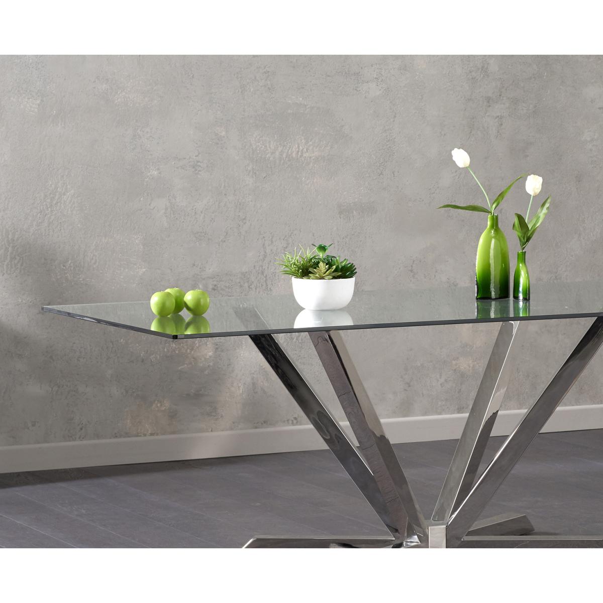 Reno 200cm Glass Dining Table with Cavello Chairs – image 4
