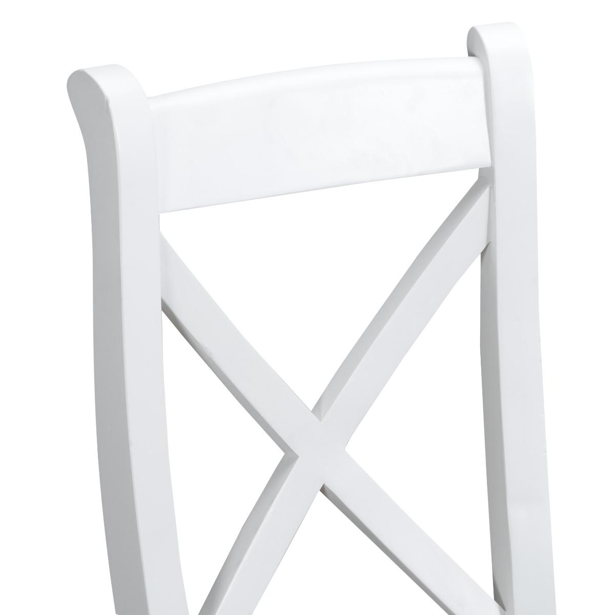 Eden Oak and White 120cm Butterfly Extending Table with Cross Back Dining Chairs - Oak and White, 4 Chairs – image 12