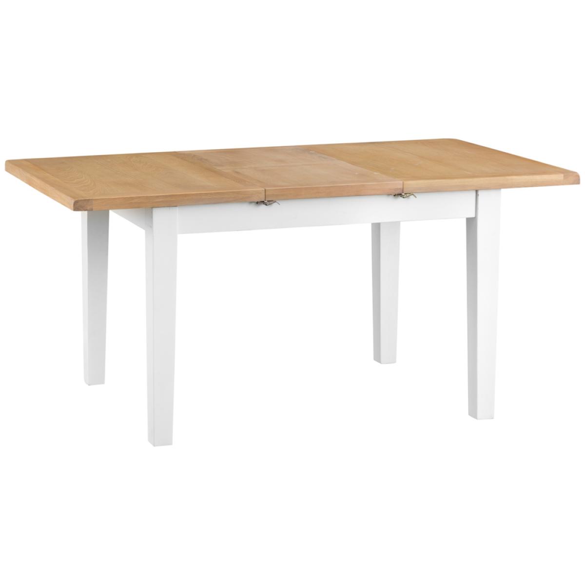 Eden Oak and White 120cm Butterfly Extending Table with Cross Back Dining Chairs - Oak and White, 4 Chairs – image 4