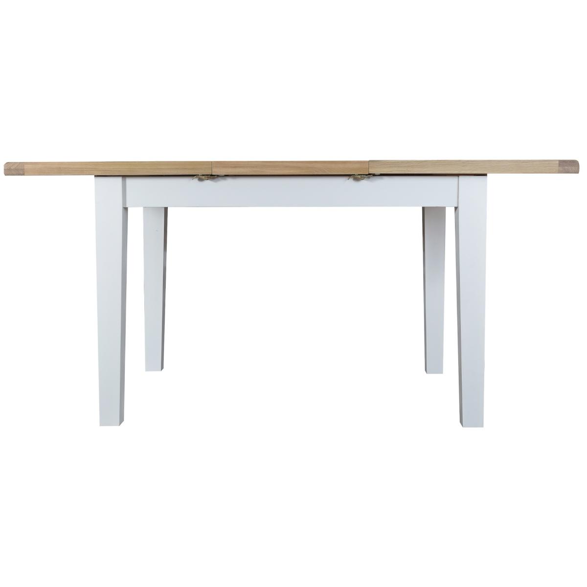 Eden Oak and White 120cm Butterfly Extending Table with Cross Back Dining Chairs - Oak and White, 4 Chairs – image 5
