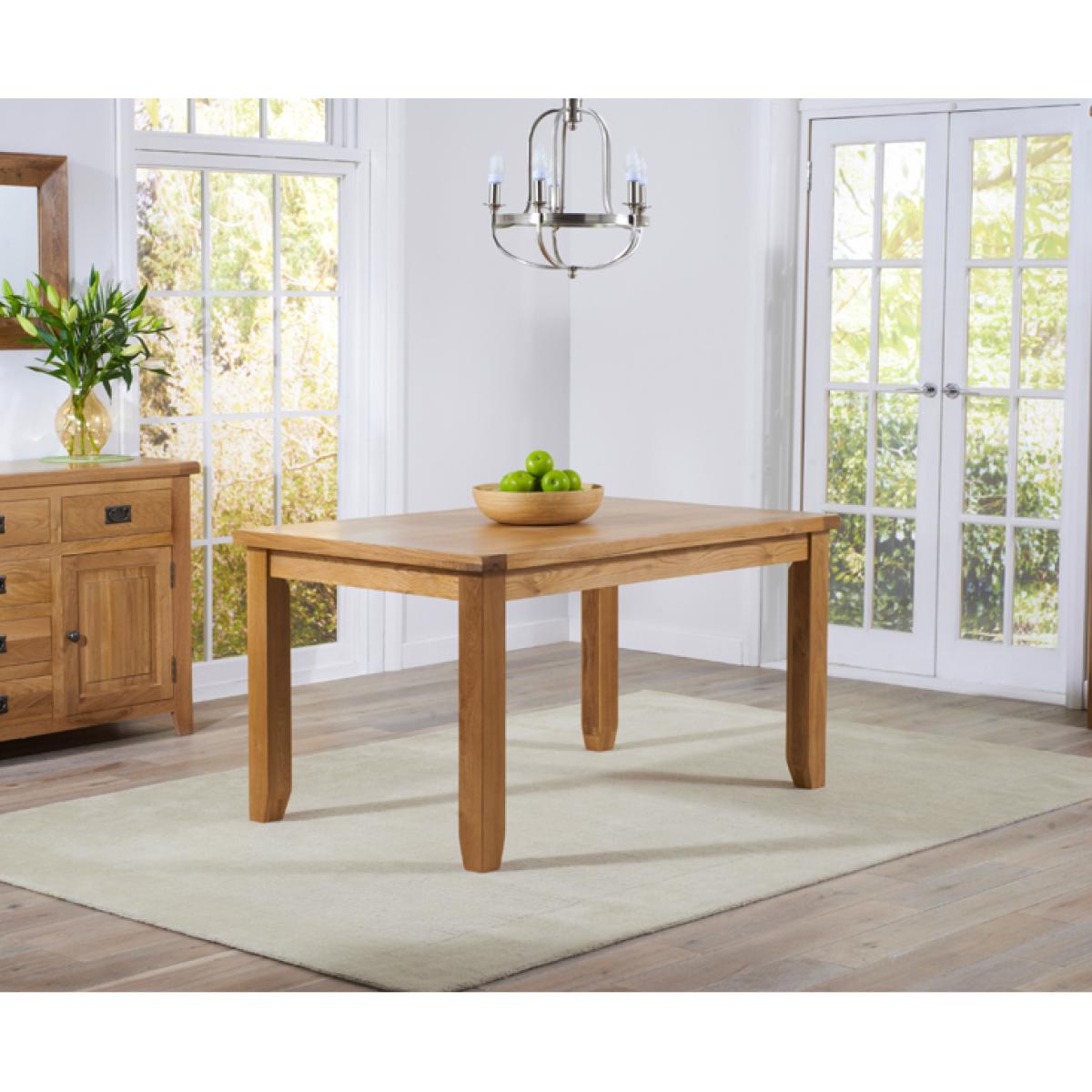 Yateley 140cm Oak Dining Table with Cannes Chairs - Black, 4 Chairs – image 3