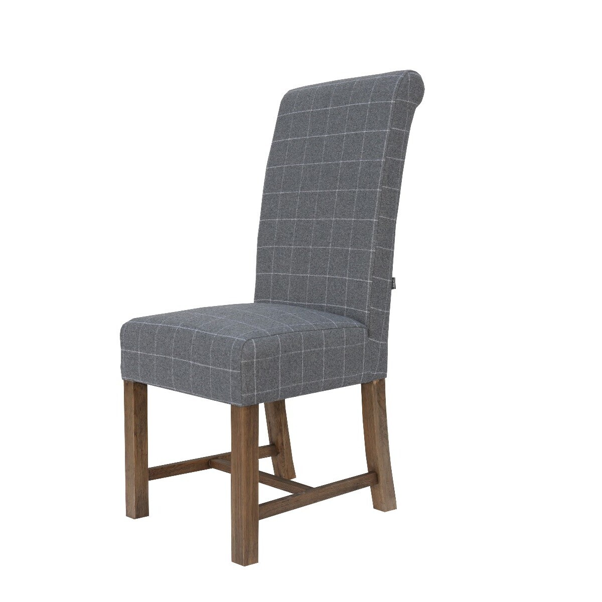 Kira Checked Grey Chairs - Grey, 2 Chairs – image 3