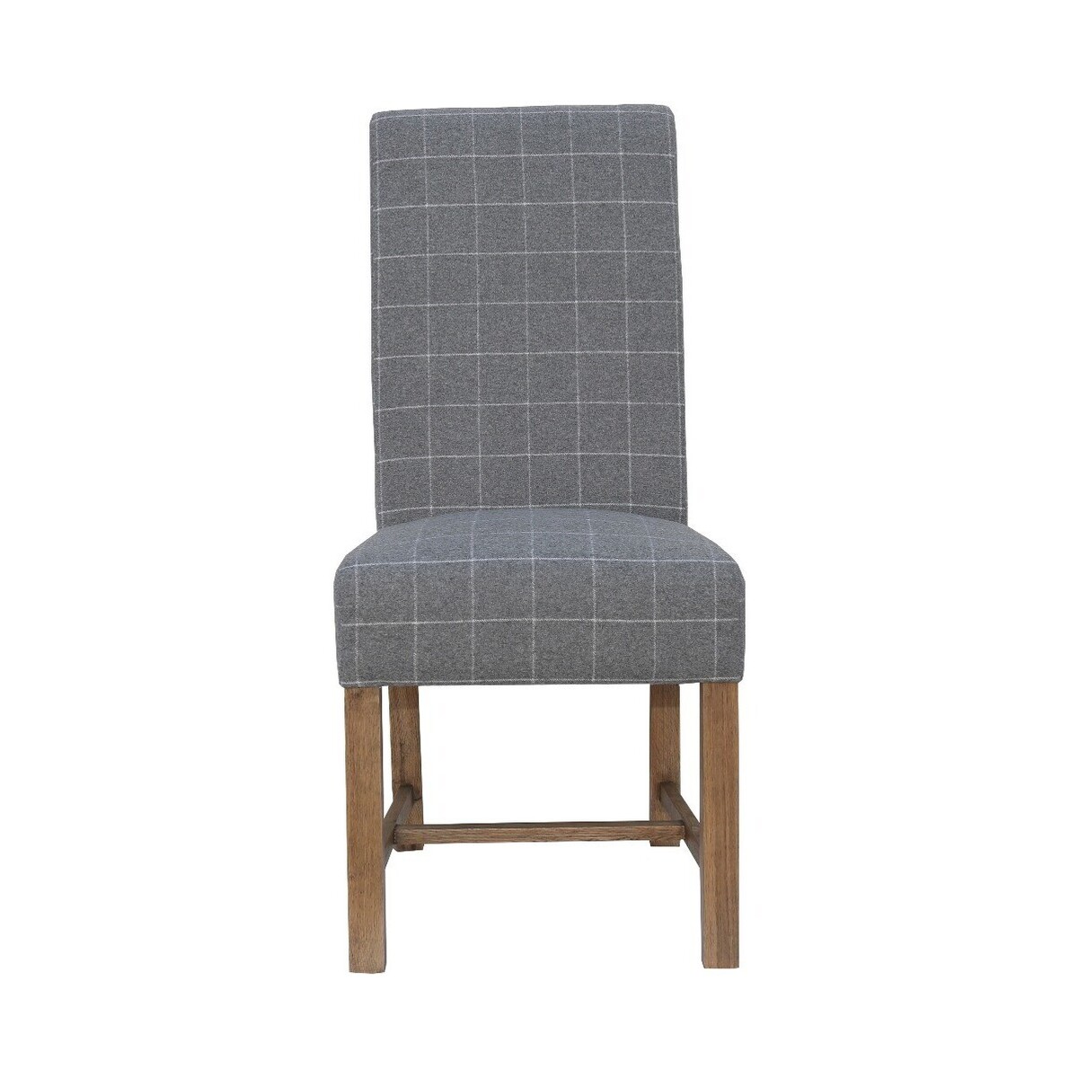 Kira Checked Grey Chairs - Grey, 2 Chairs – image 2