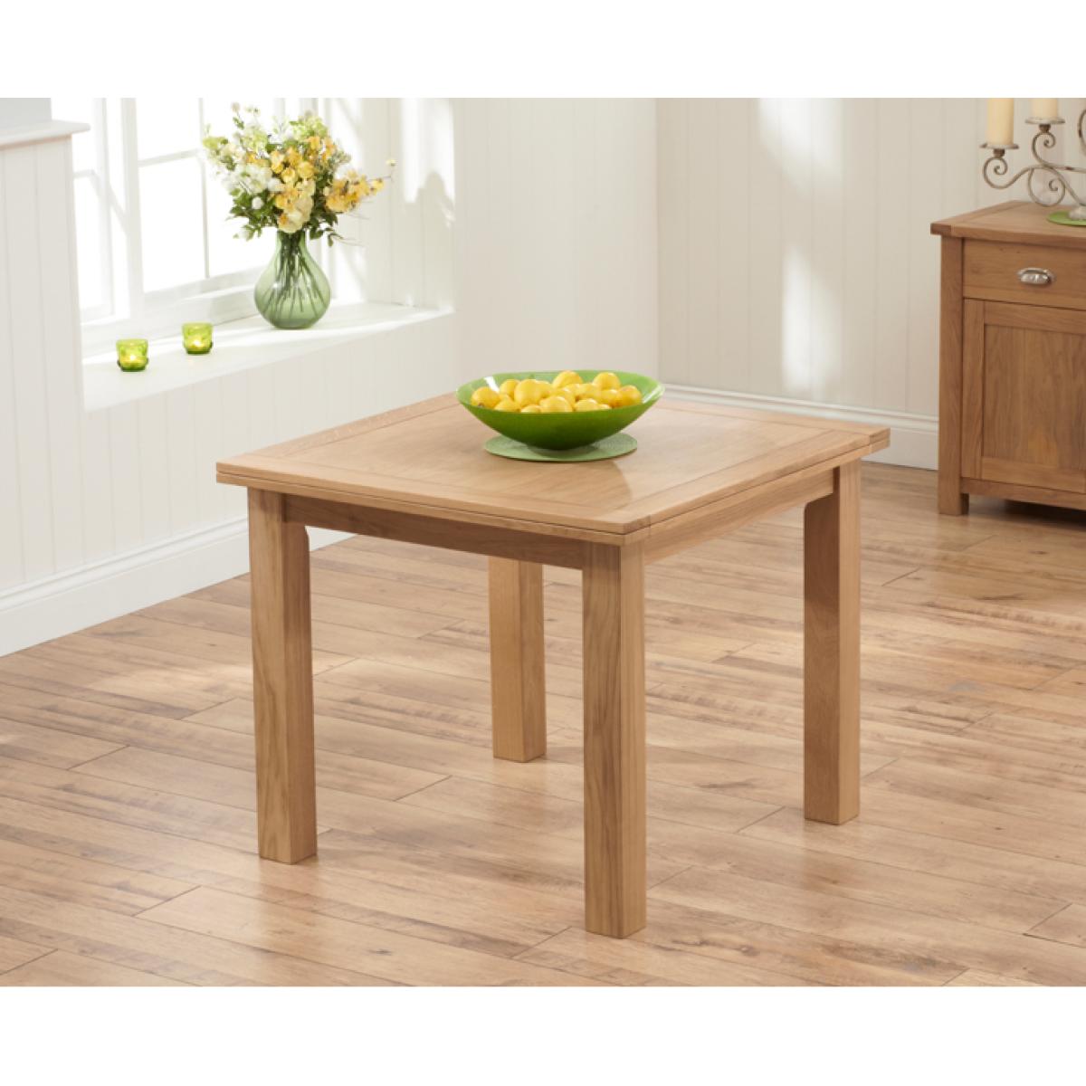 Somerset 90cm Flip Top Oak Dining Table with Vermont Chairs - Timber, 2 Chairs – image 3
