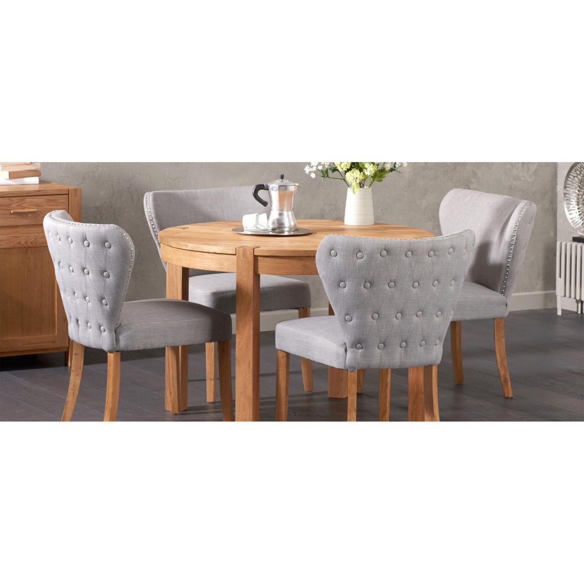 Isobel Grey Fabric Dining Chairs - Grey – image 4