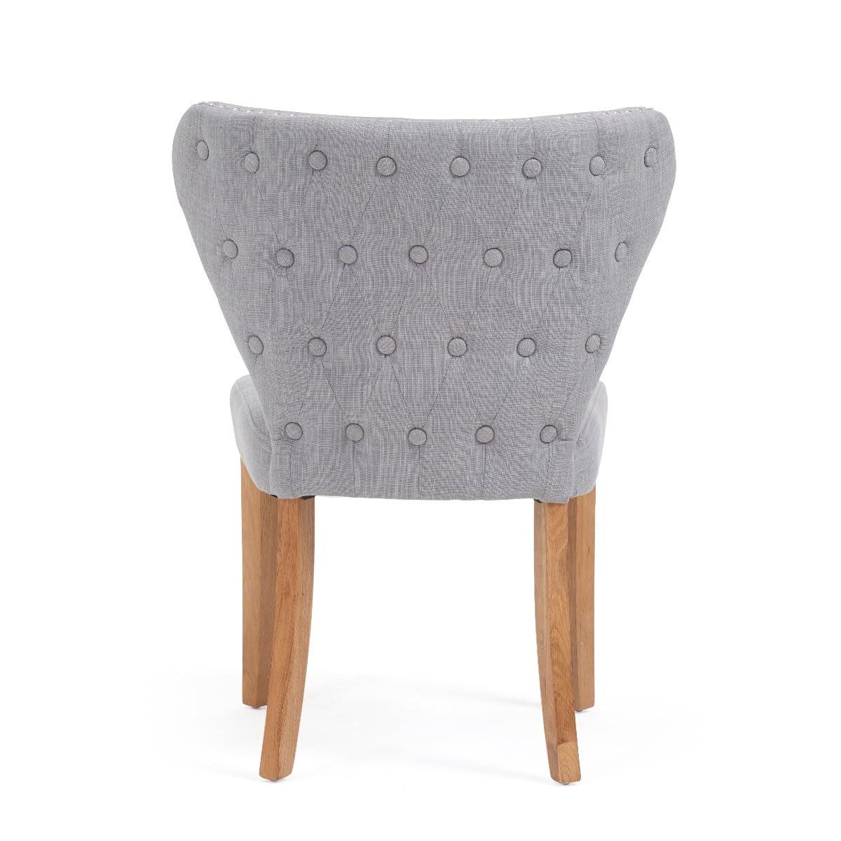 Isobel Grey Fabric Dining Chairs - Grey – image 9