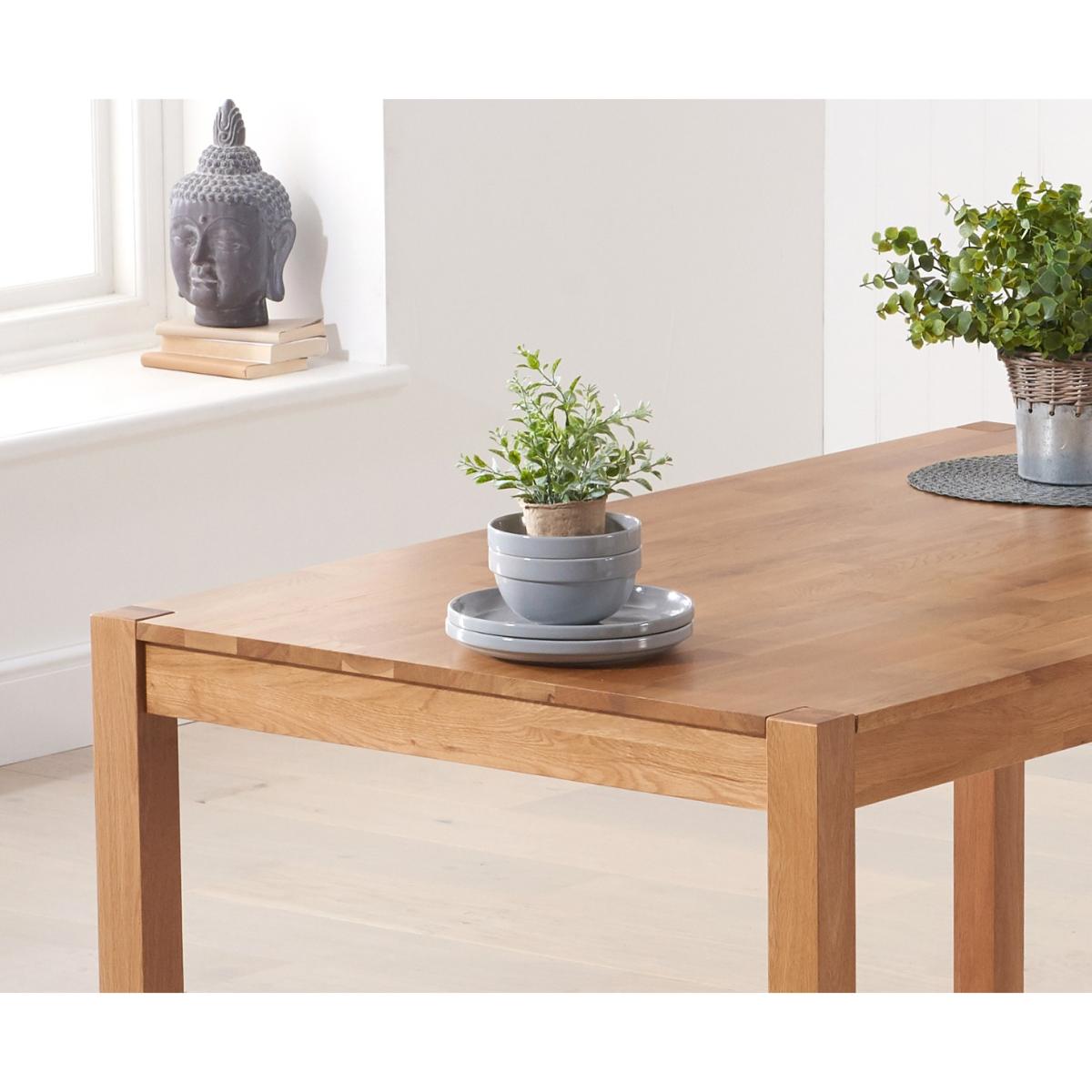 Oxford 150cm Solid Oak Dining Table with Grey Albany Chairs – image 12