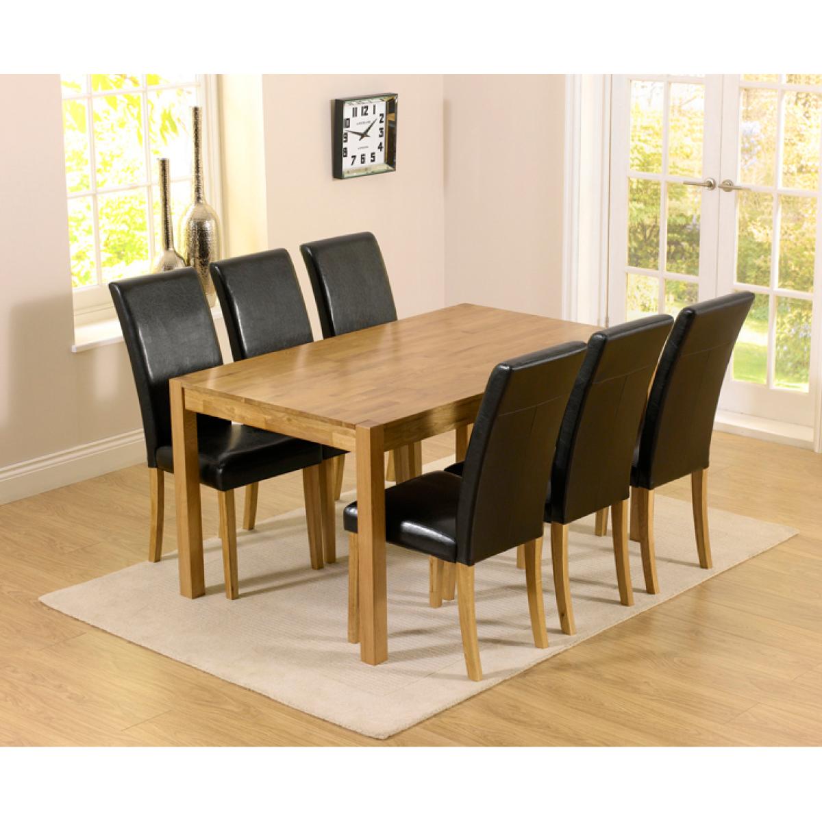 Oxford 150cm Solid Oak Dining Table with Grey Albany Chairs – image 4