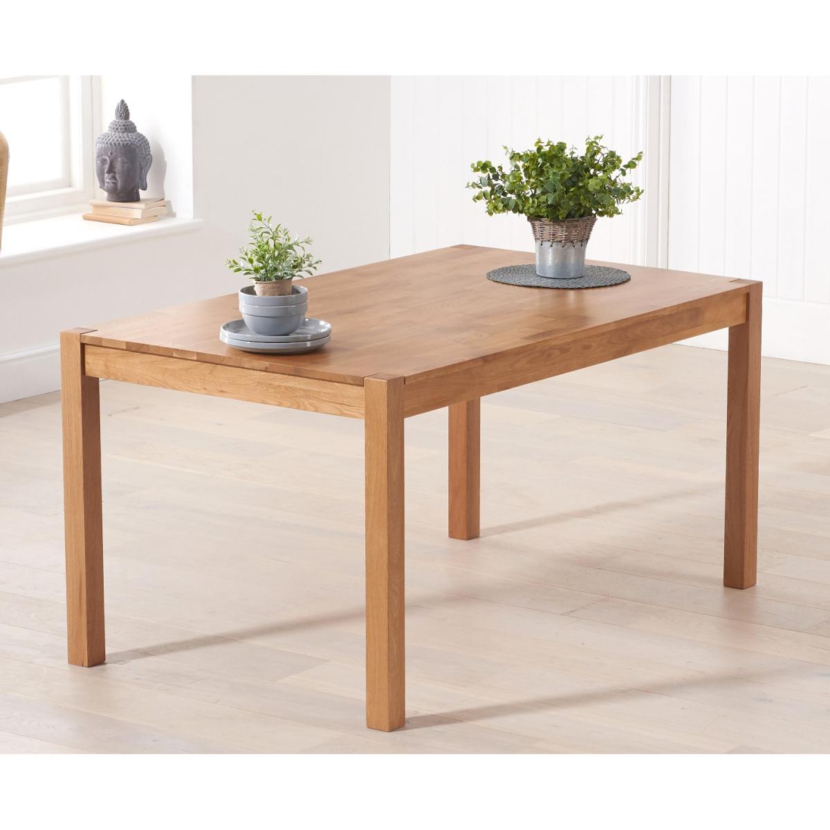 Oxford 150cm Solid Oak Dining Table with Grey Albany Chairs – image 8