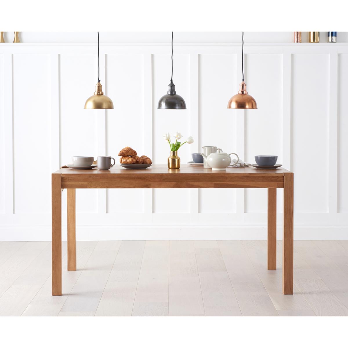 Oxford 150cm Solid Oak Dining Table with Grey Albany Chairs – image 10