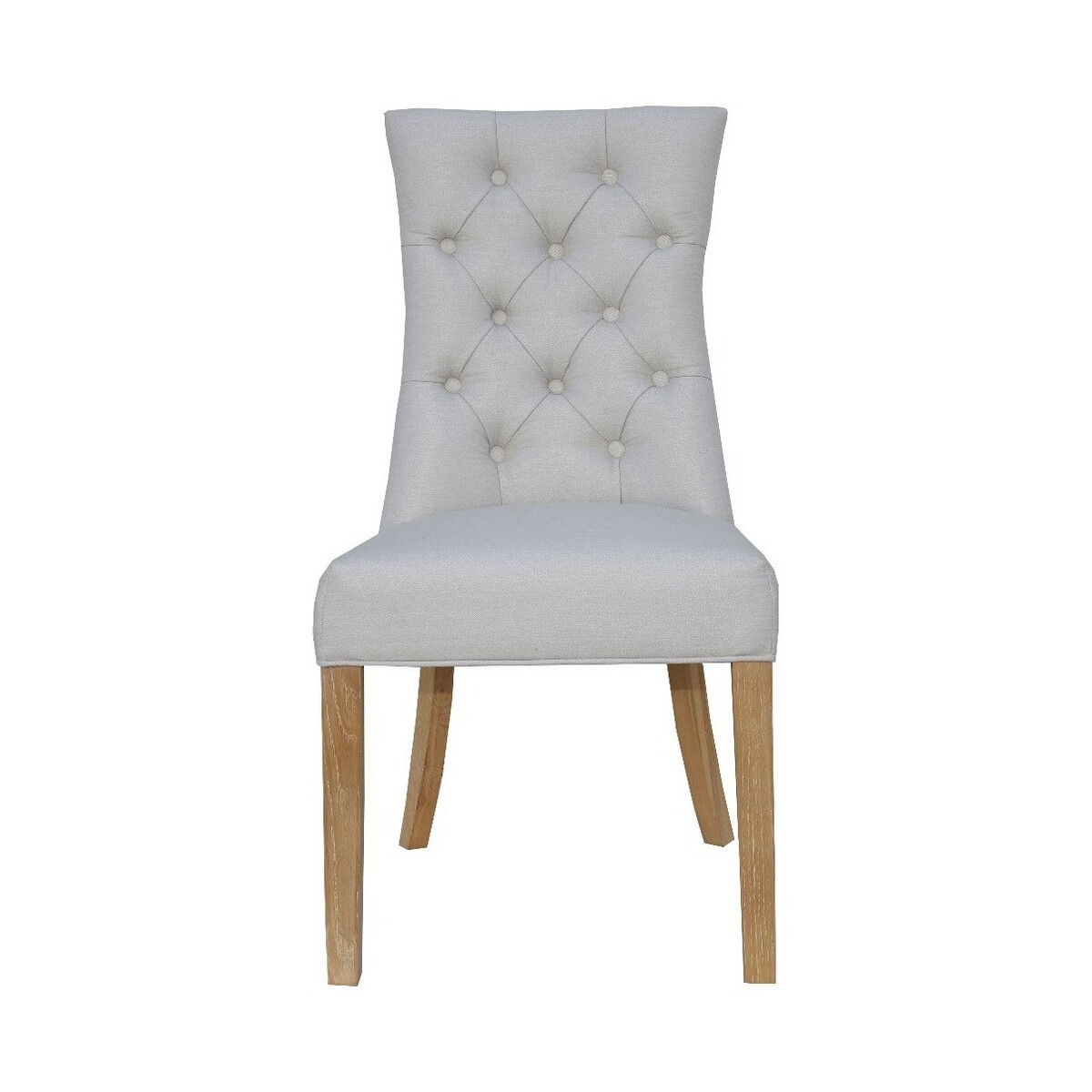 Brittany Natural Curved Button Back Chairs - Natural, 2 Chairs – image 2