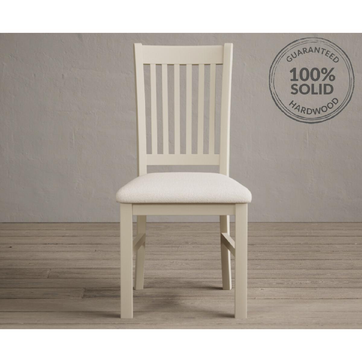 Warwick Cream Dining Chairs with Linen Seat Pad – image 2