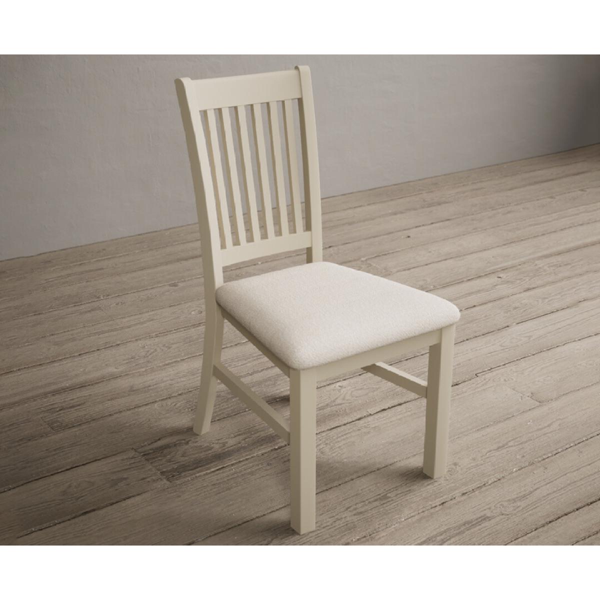 Warwick Cream Dining Chairs with Linen Seat Pad – image 3