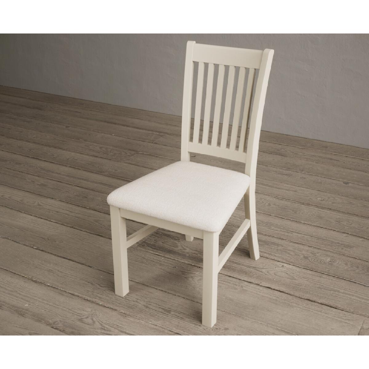 Warwick Cream Dining Chairs with Linen Seat Pad – image 4