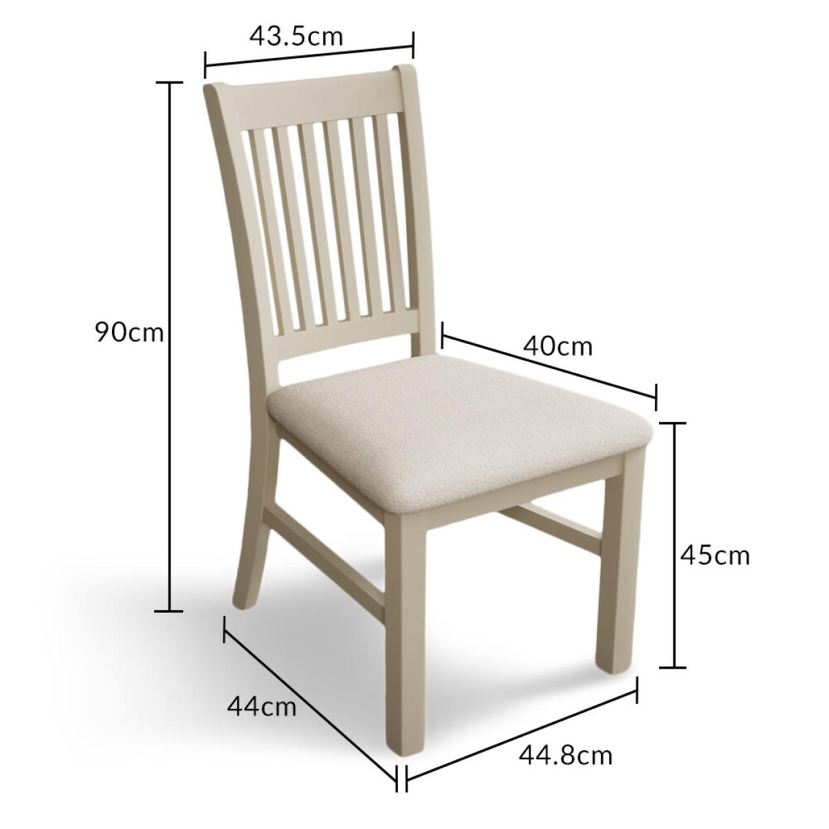 Warwick Cream Dining Chairs with Linen Seat Pad – image 10