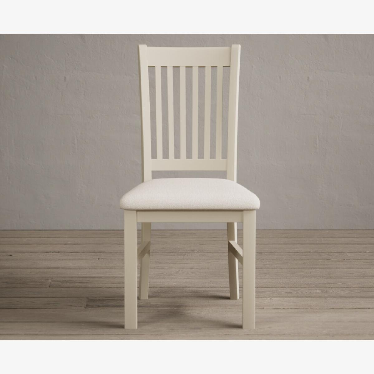 Warwick Cream Dining Chairs with Linen Seat Pad – image 1