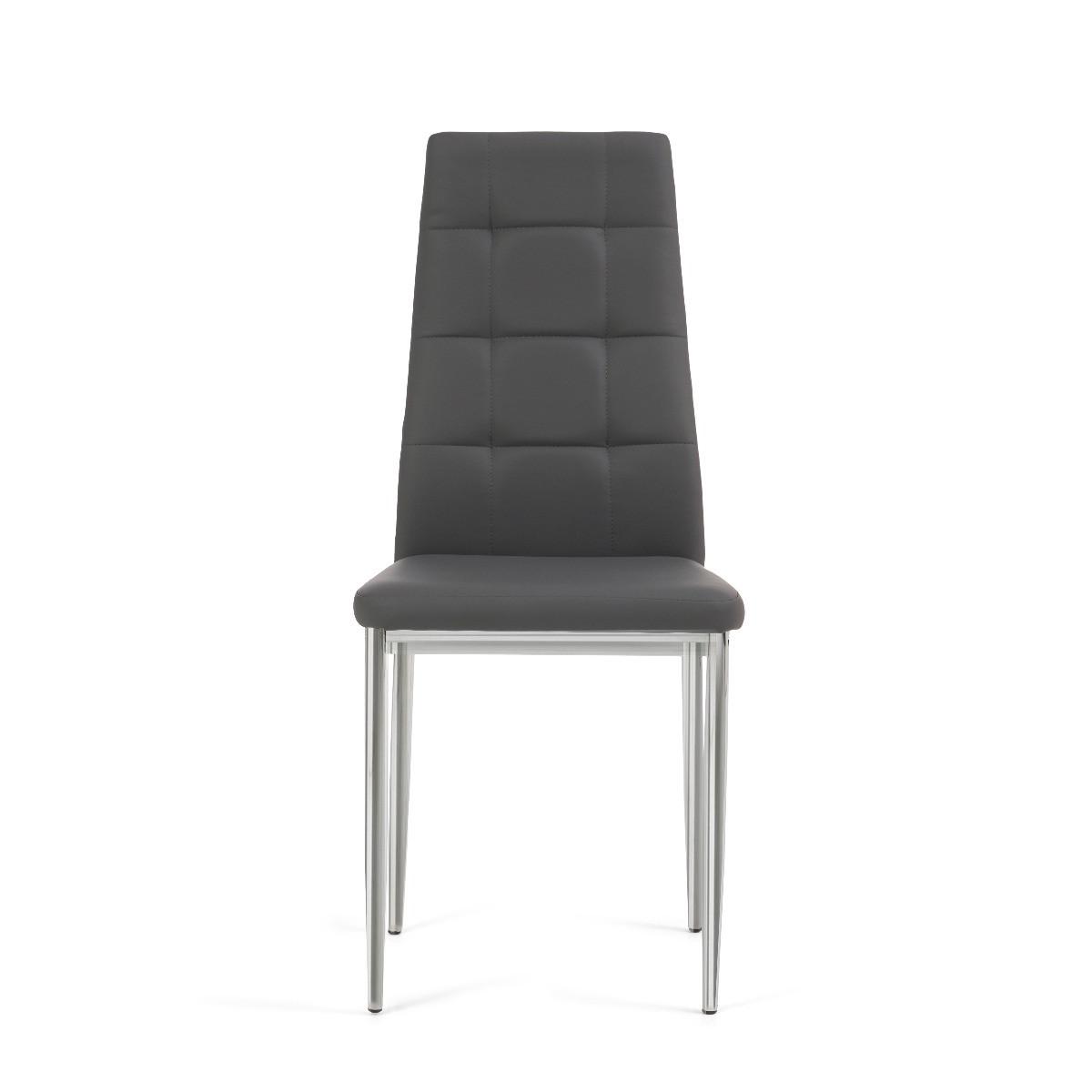 Angelo Grey Faux Leather Dining Chairs – image 2