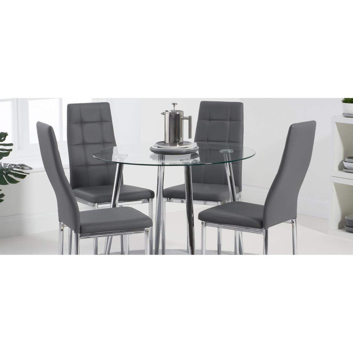 Angelo Grey Faux Leather Dining Chairs – image 5