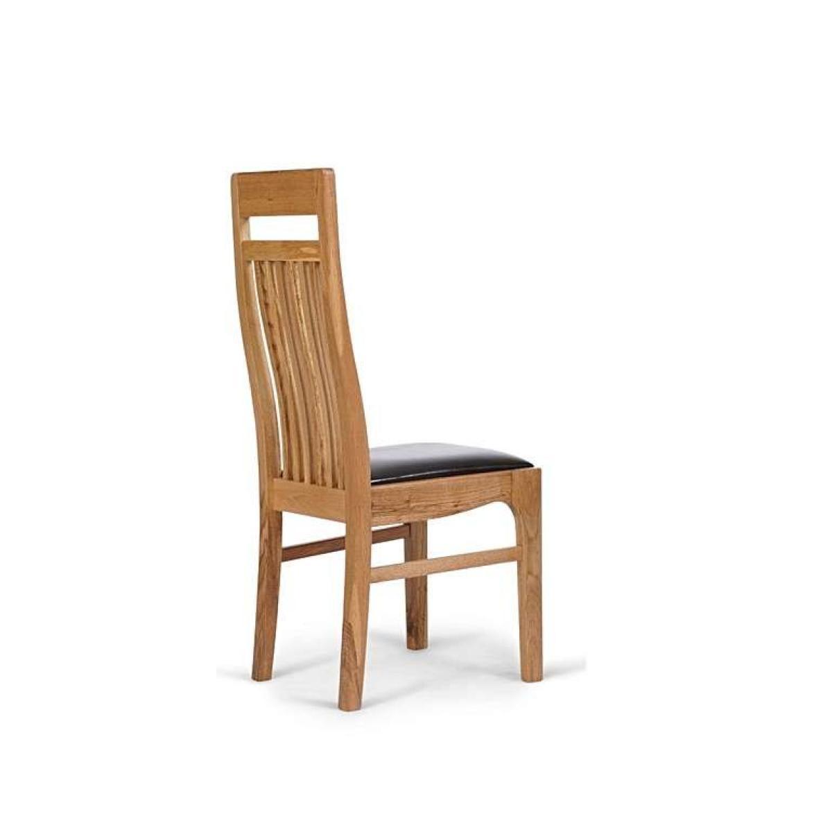 Ex-display Set of 2 Monaco Solid Oak and Brown Dining Chairs – image 5