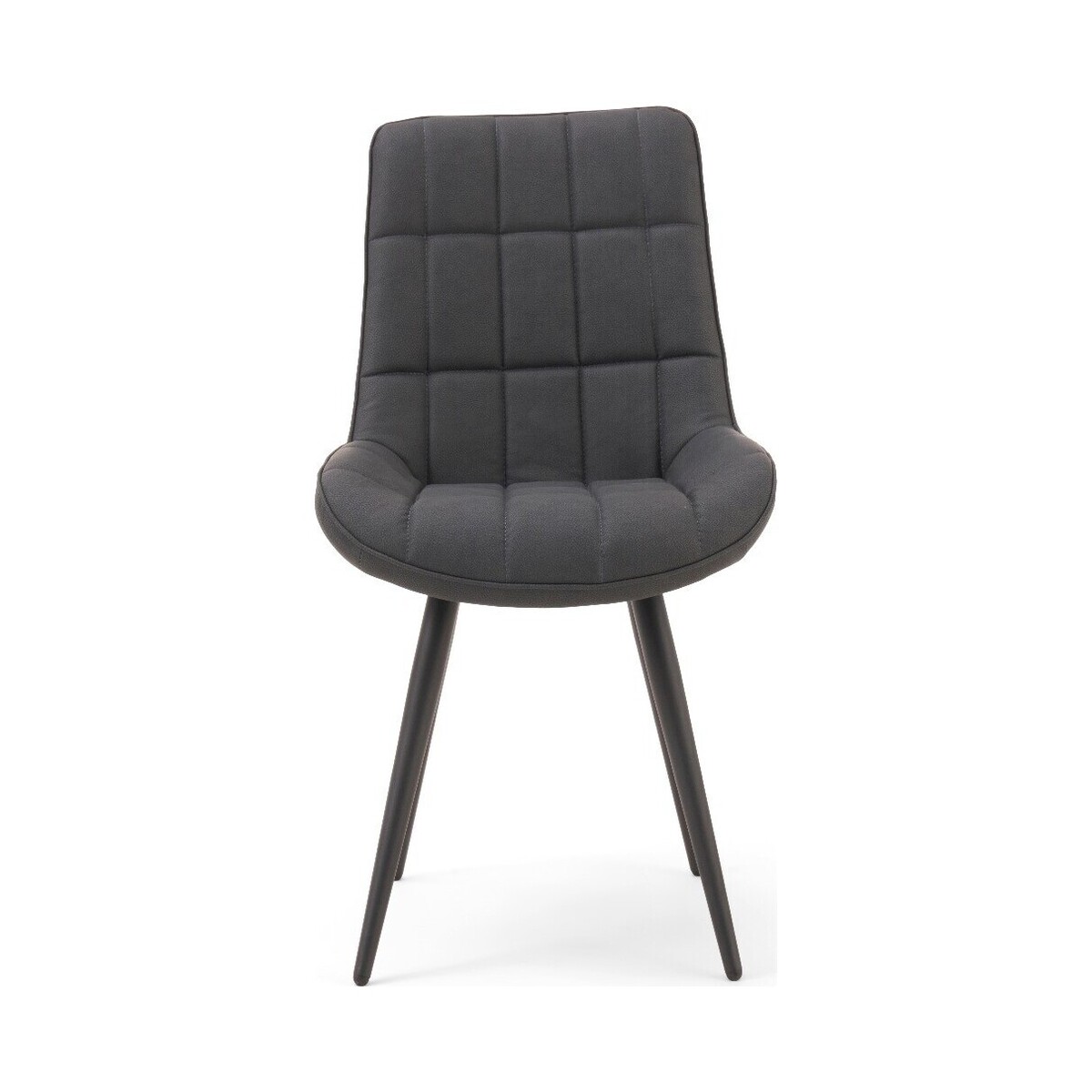 Heidi Grey Faux Leather Dining Chairs - Grey, 2 Chairs – image 2