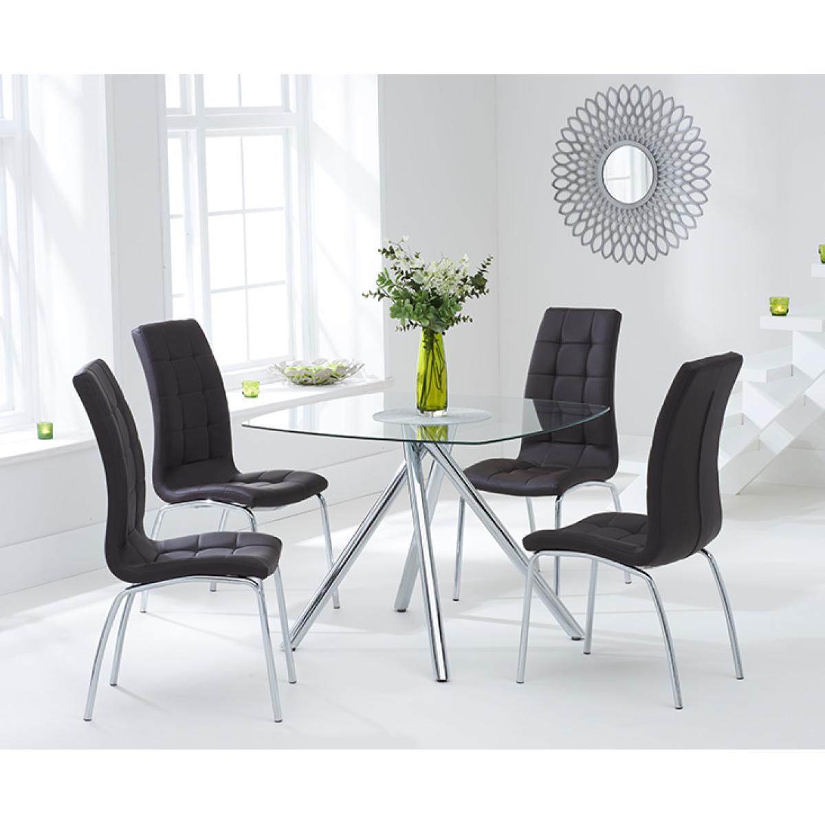 Elva 100cm Glass Dining Table with Calgary Chairs – image 6