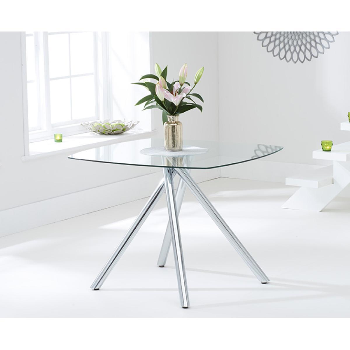 Elva 100cm Glass Dining Table with Calgary Chairs – image 7