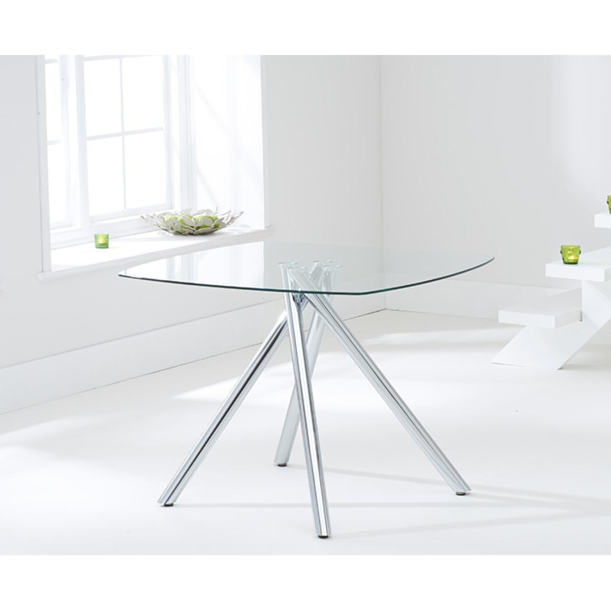 Elva 100cm Glass Dining Table with Calgary Chairs – image 8