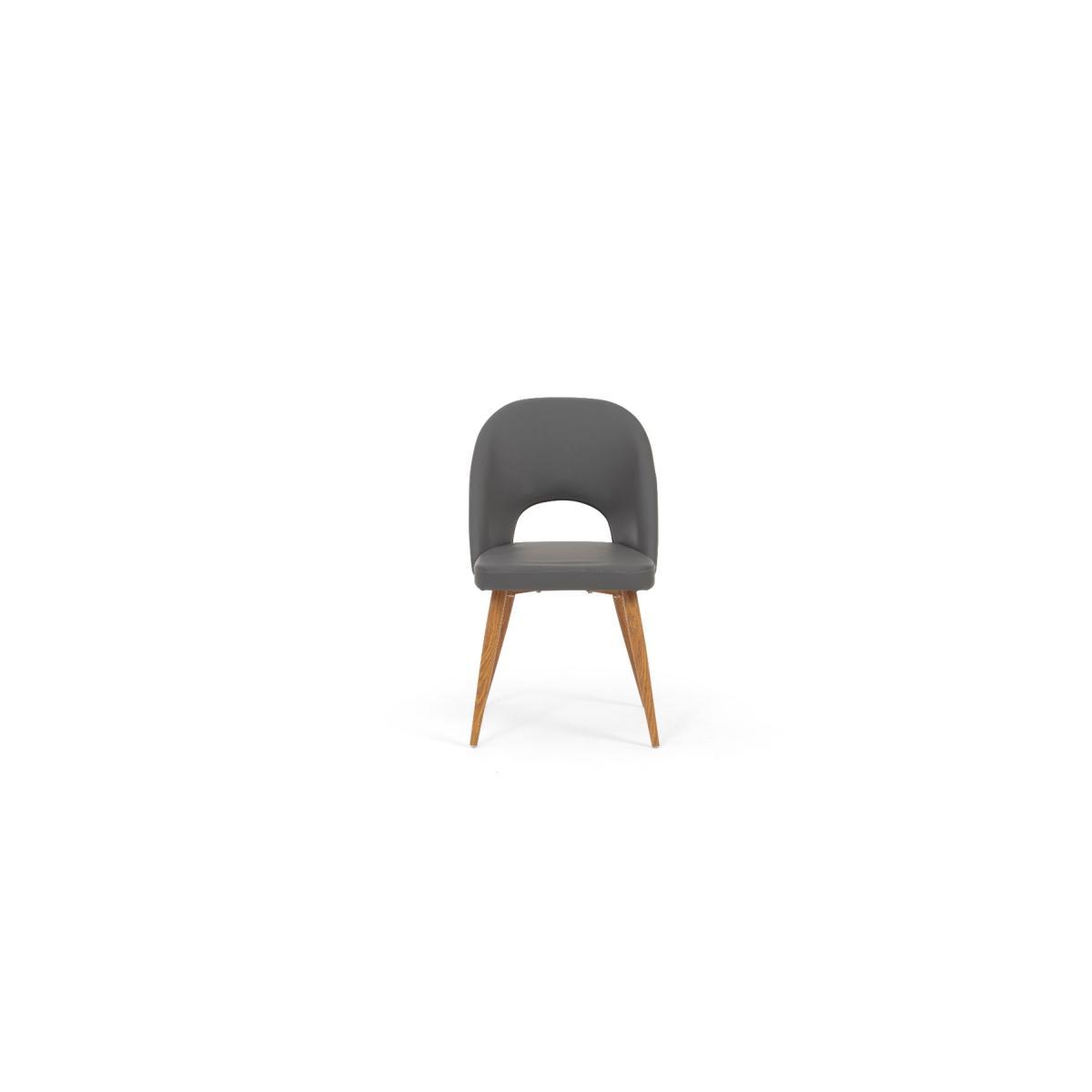 Oxford 90cm Solid Oak Drop Leaf Extending Dining Table with Halifax Faux Leather Chairs - Grey, 2 Chairs – image 14