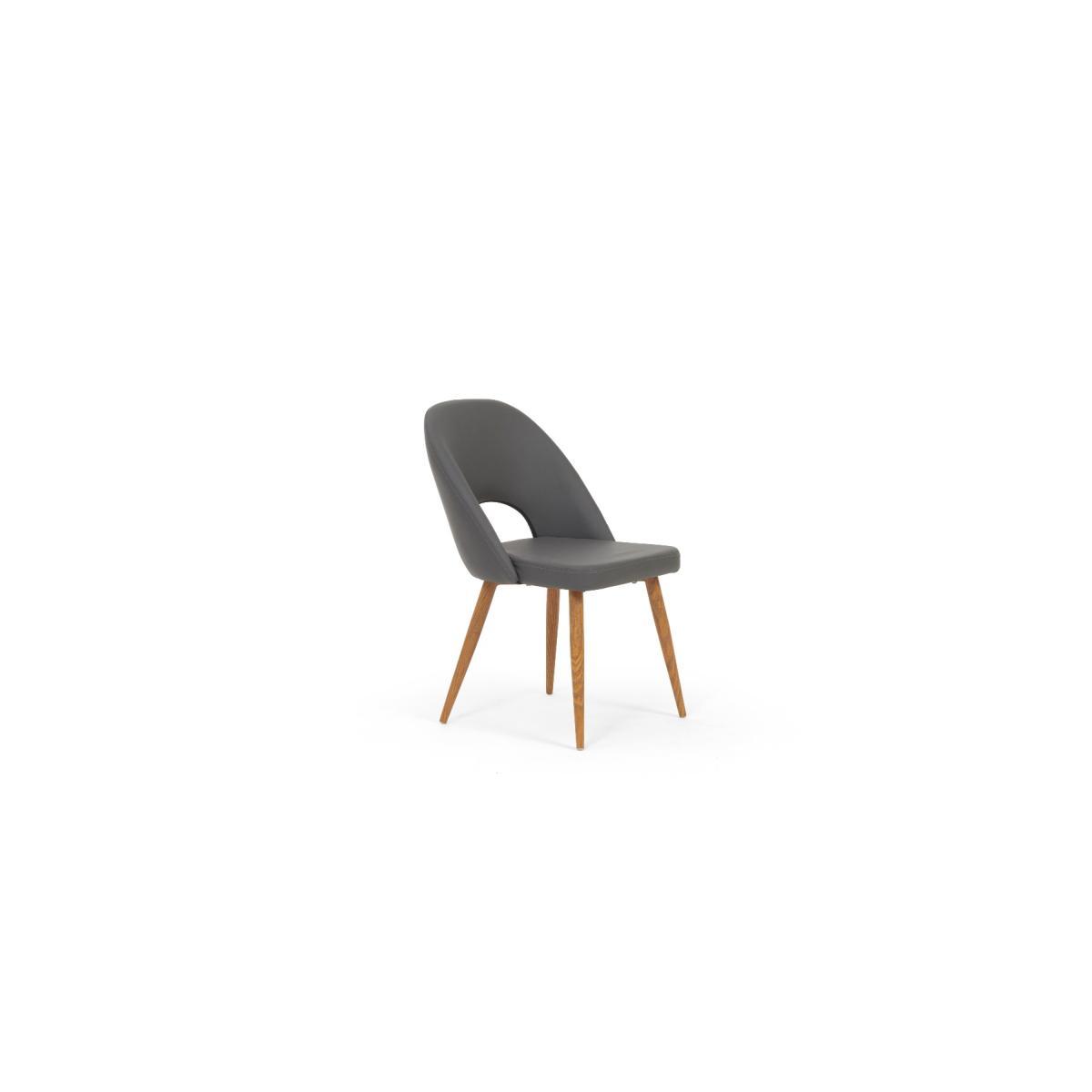 Oxford 90cm Solid Oak Drop Leaf Extending Dining Table with Halifax Faux Leather Chairs - Grey, 2 Chairs – image 15