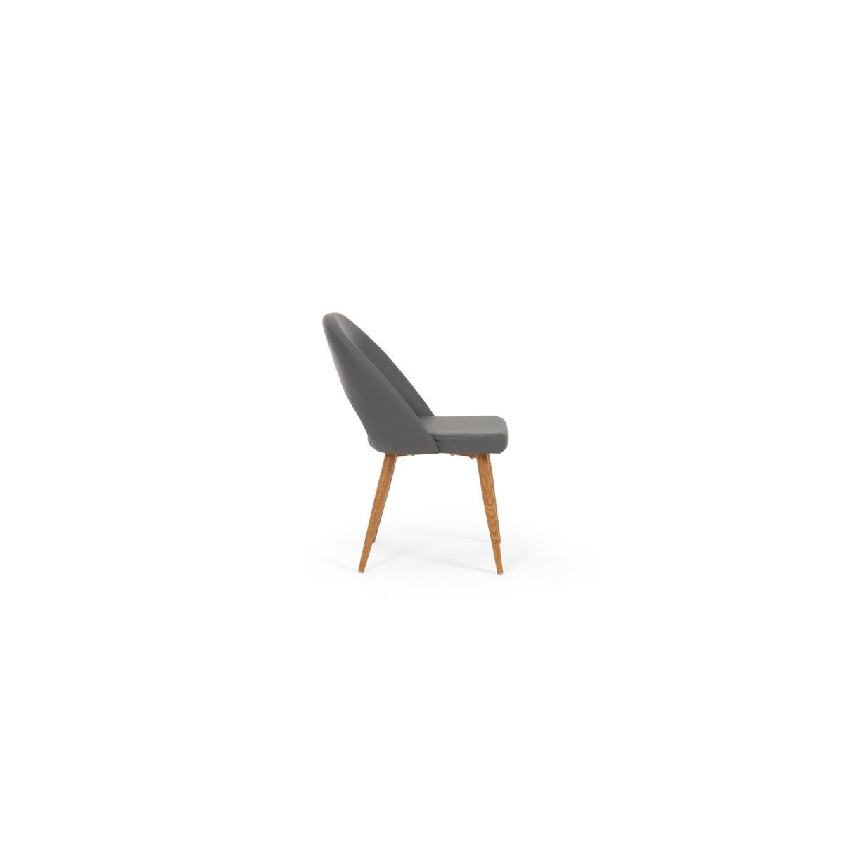 Oxford 90cm Solid Oak Drop Leaf Extending Dining Table with Halifax Faux Leather Chairs - Grey, 2 Chairs – image 16