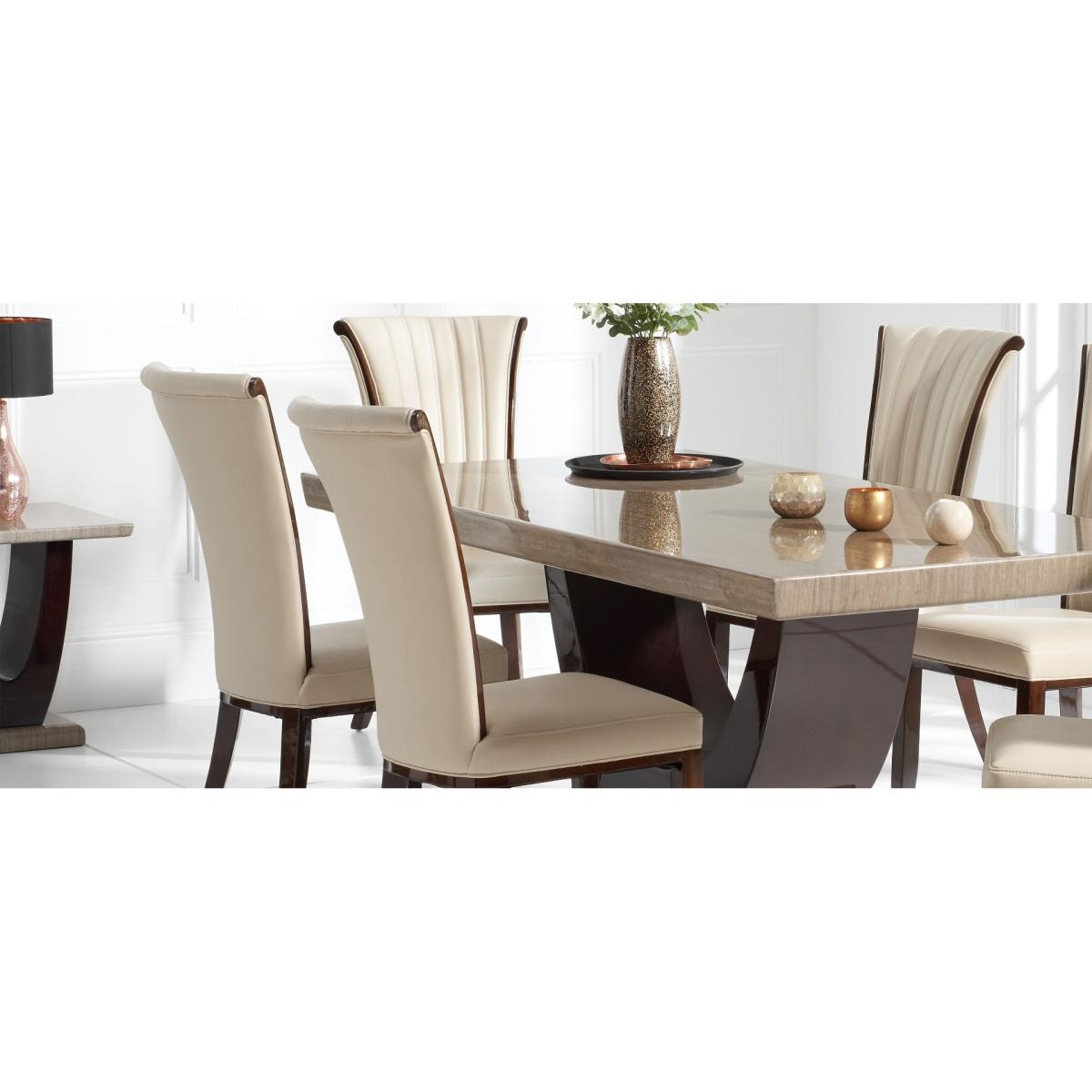 Lorient Cream Leather Dining Chairs – image 12